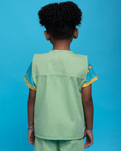 Kids Cargo Utility Vest Green | Multi Pocket Zip Up - RAPOZZA SQUAD