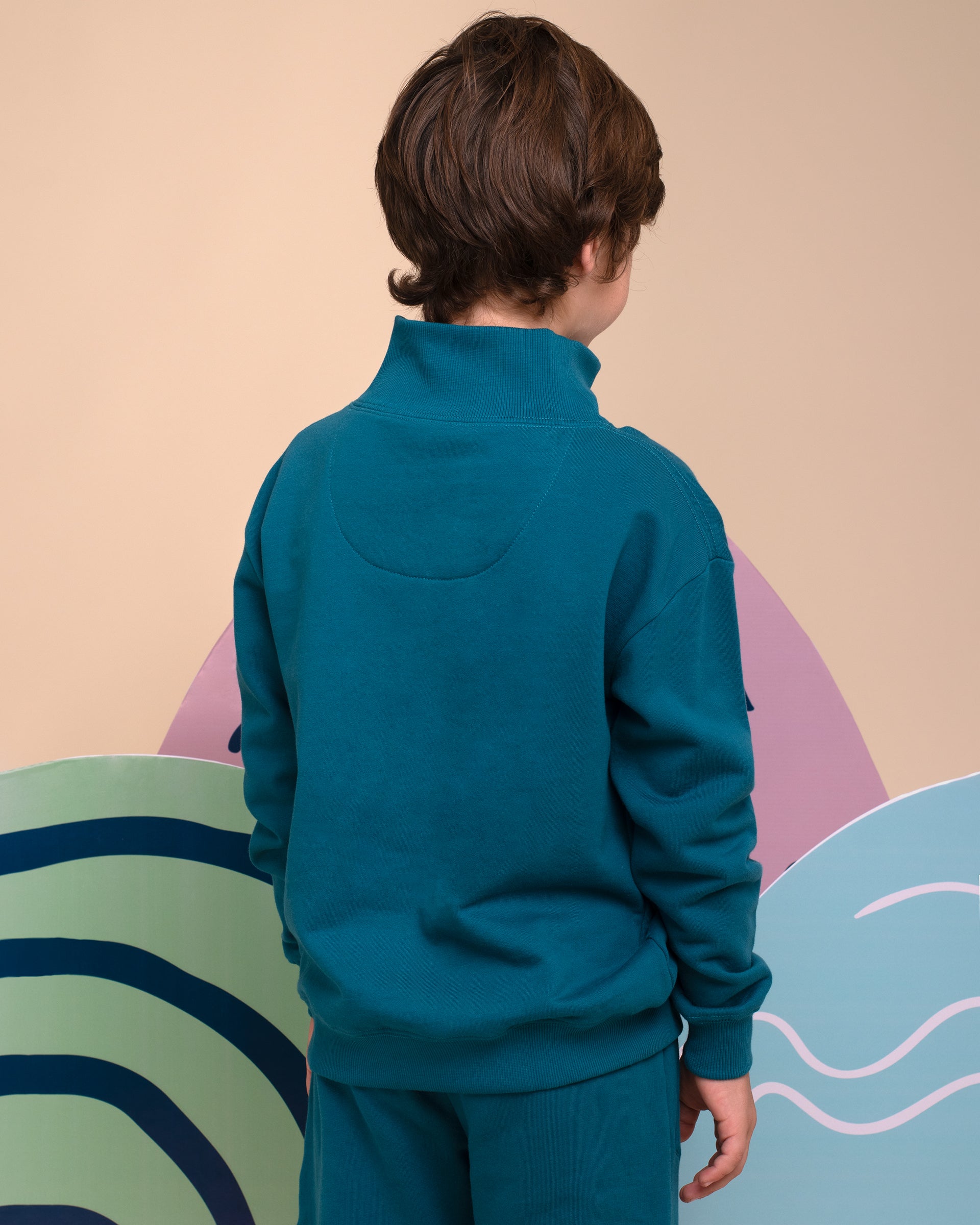 Pima Cotton Funnelneck Sweatshirt