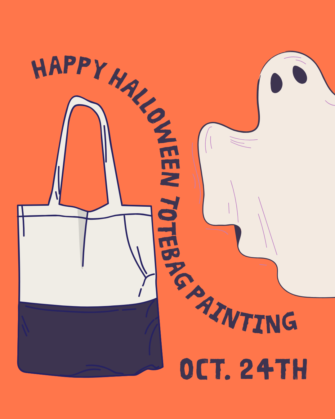Trick-or-Treat Tote Painting - Sat, Oct 24
