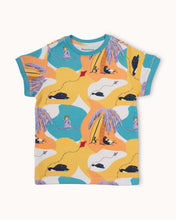 Pima Cotton Short Sleeve Retro Tee - Daydream