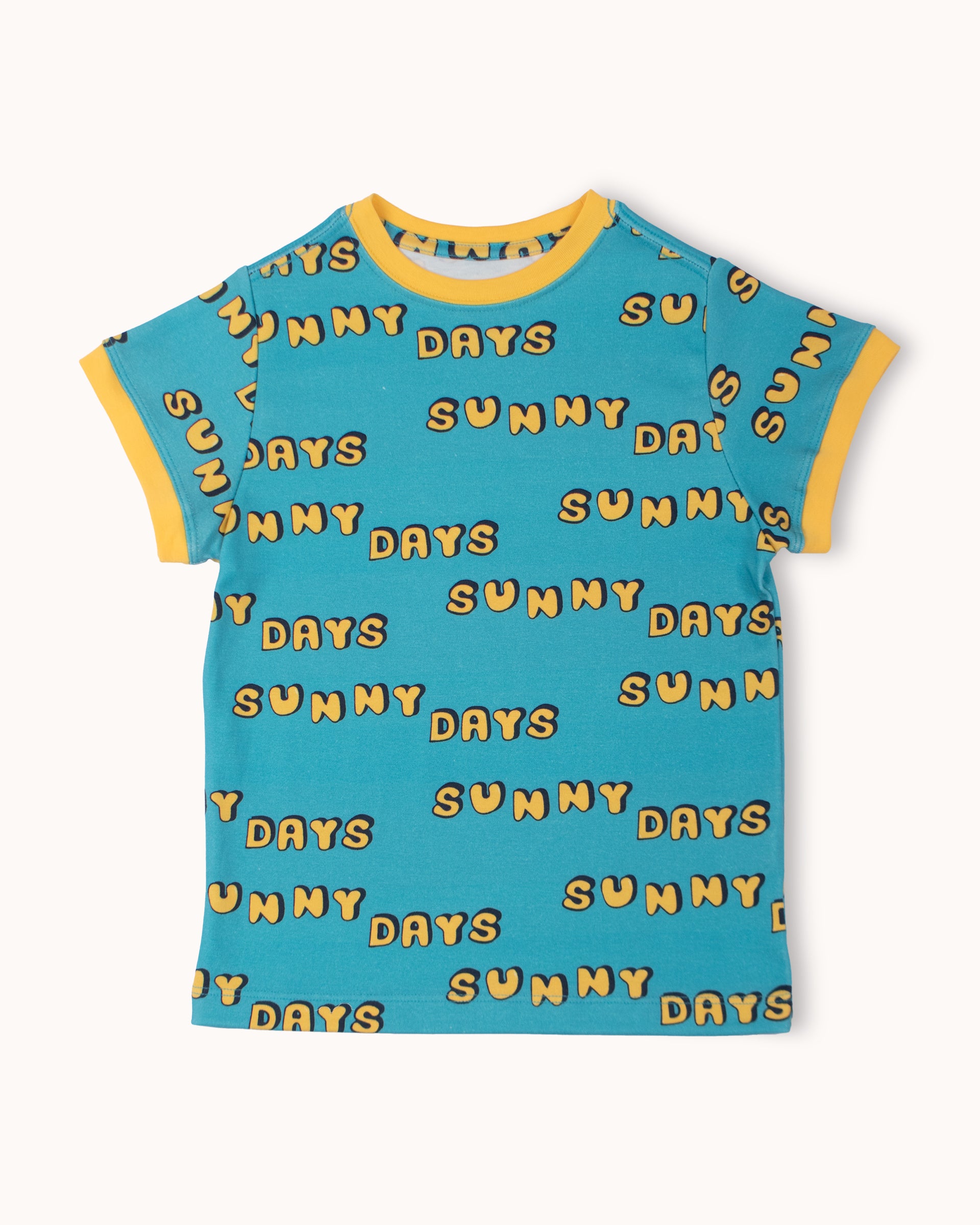 Pima Cotton Short Sleeve Retro Tee - Sunny Days