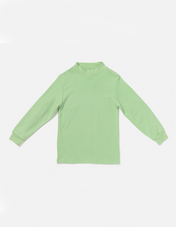 Tangüis Cotton Mock Neck Long Sleeve Tee - Solid