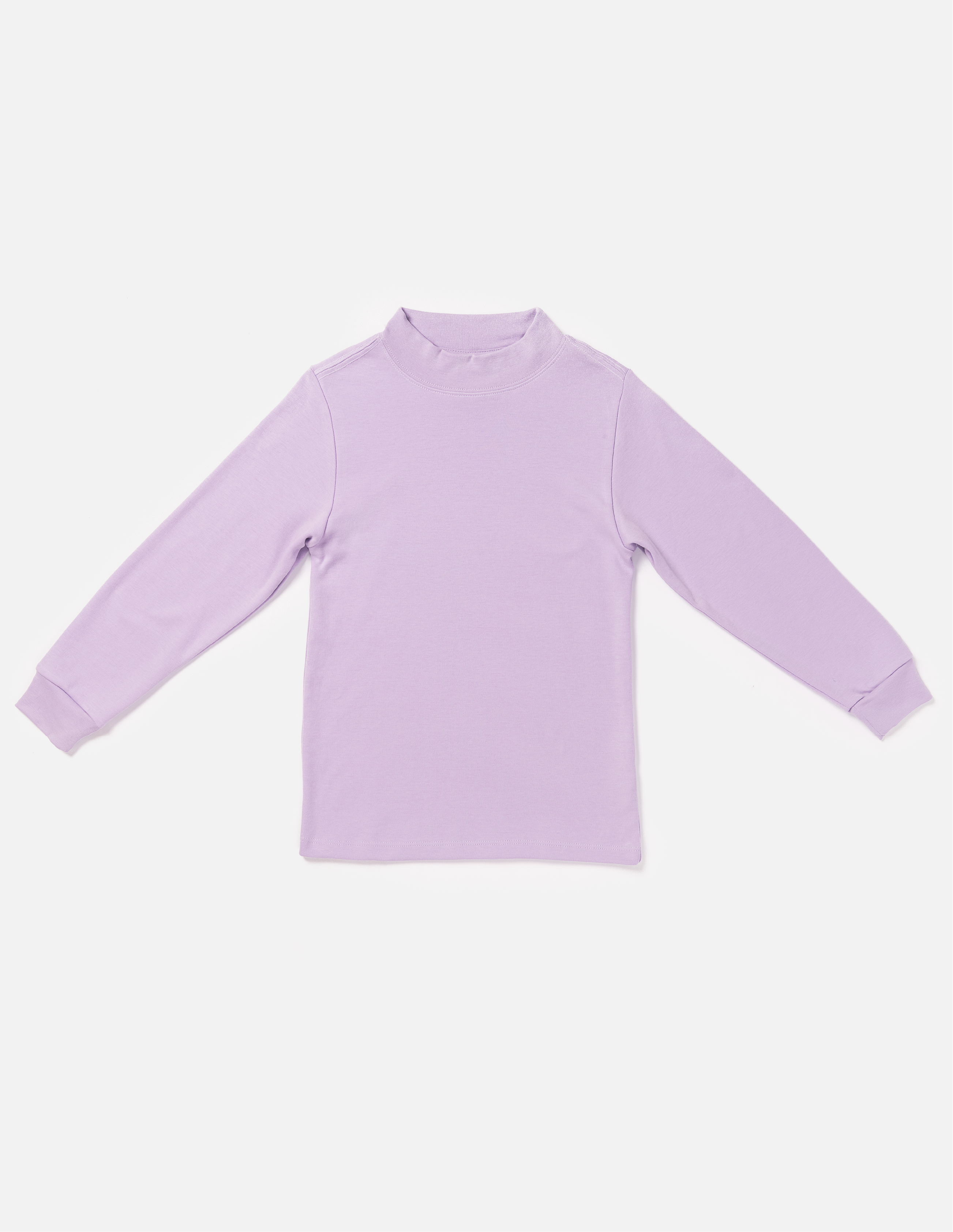 Tangüis Cotton Mock Neck Long Sleeve Tee - Solid