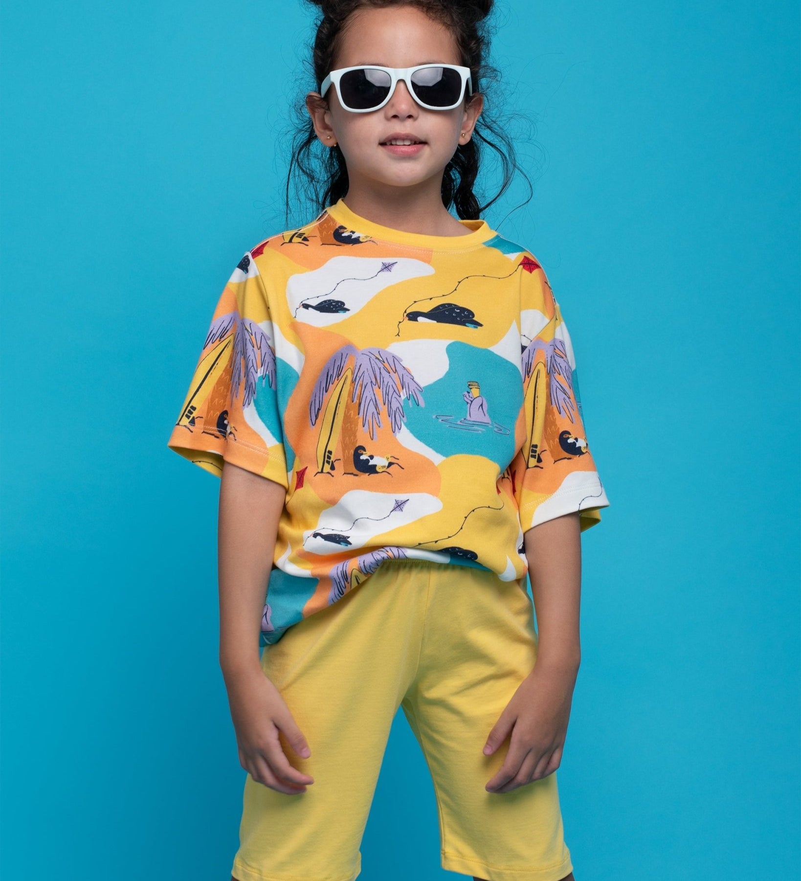 Biker Shorts - Beachball Yellow - RAPOZZA SQUAD