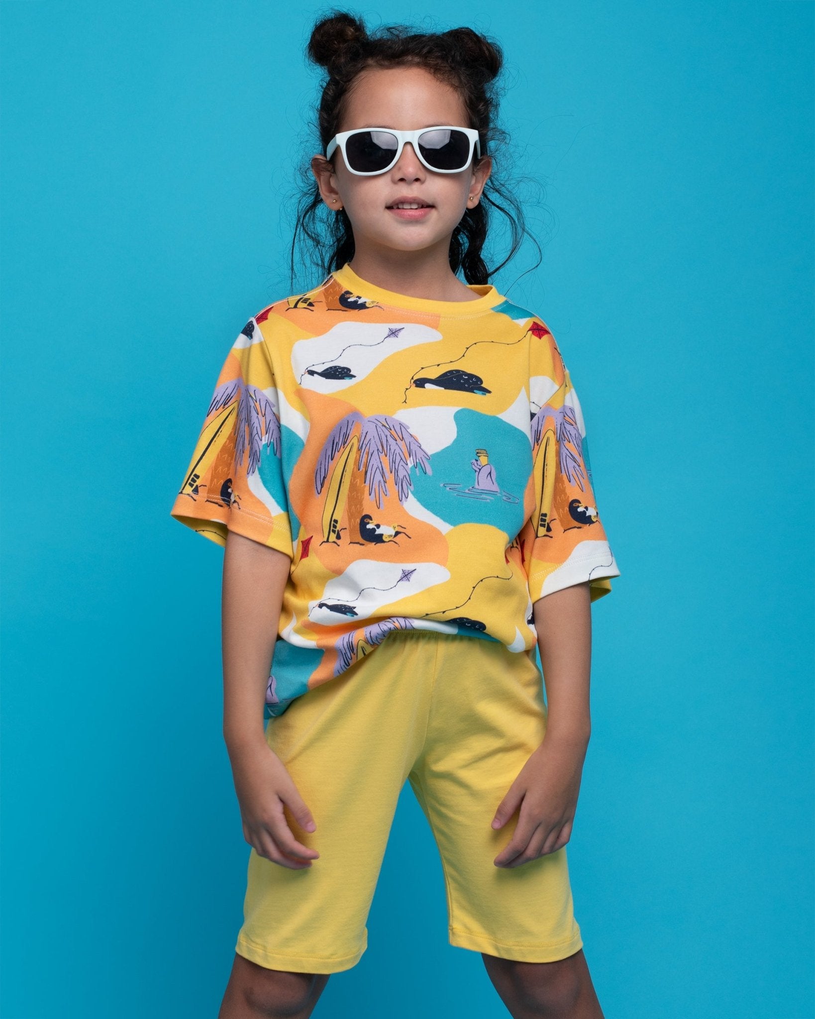 Biker Shorts - Beachball Yellow - RAPOZZA SQUAD