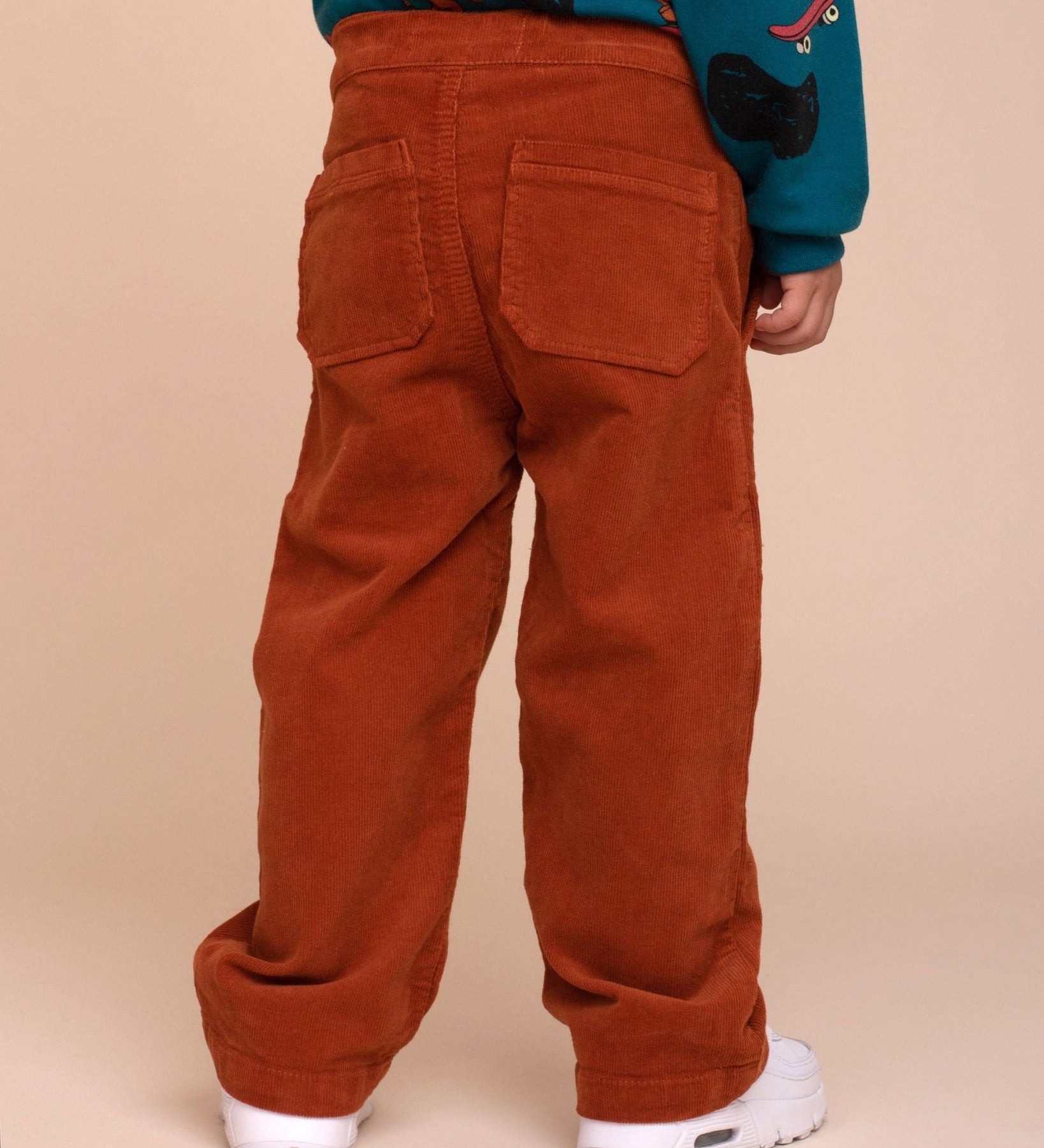 Brown Kids Corduroy Trousers - Unisex, Warm & Lightweight - RAPOZZA SQUAD
