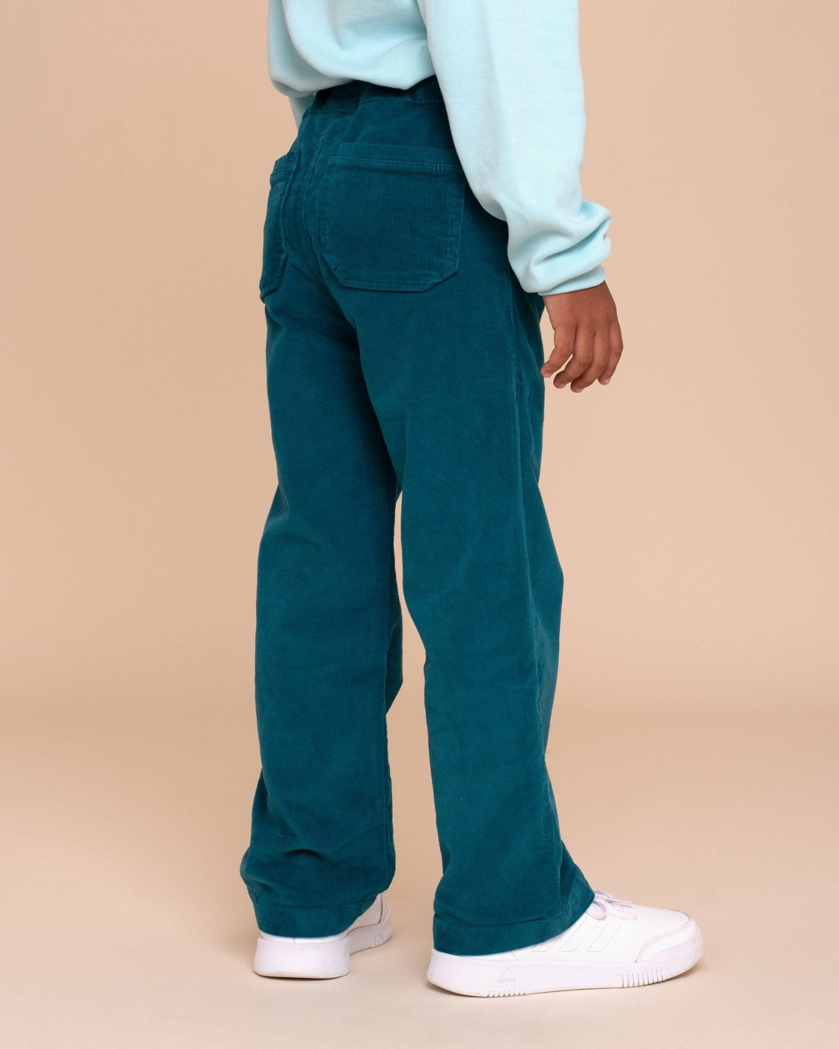 Kids Blue Lake Corduroy Pants – Unisex, Warm & Lightweight - RAPOZZA SQUAD