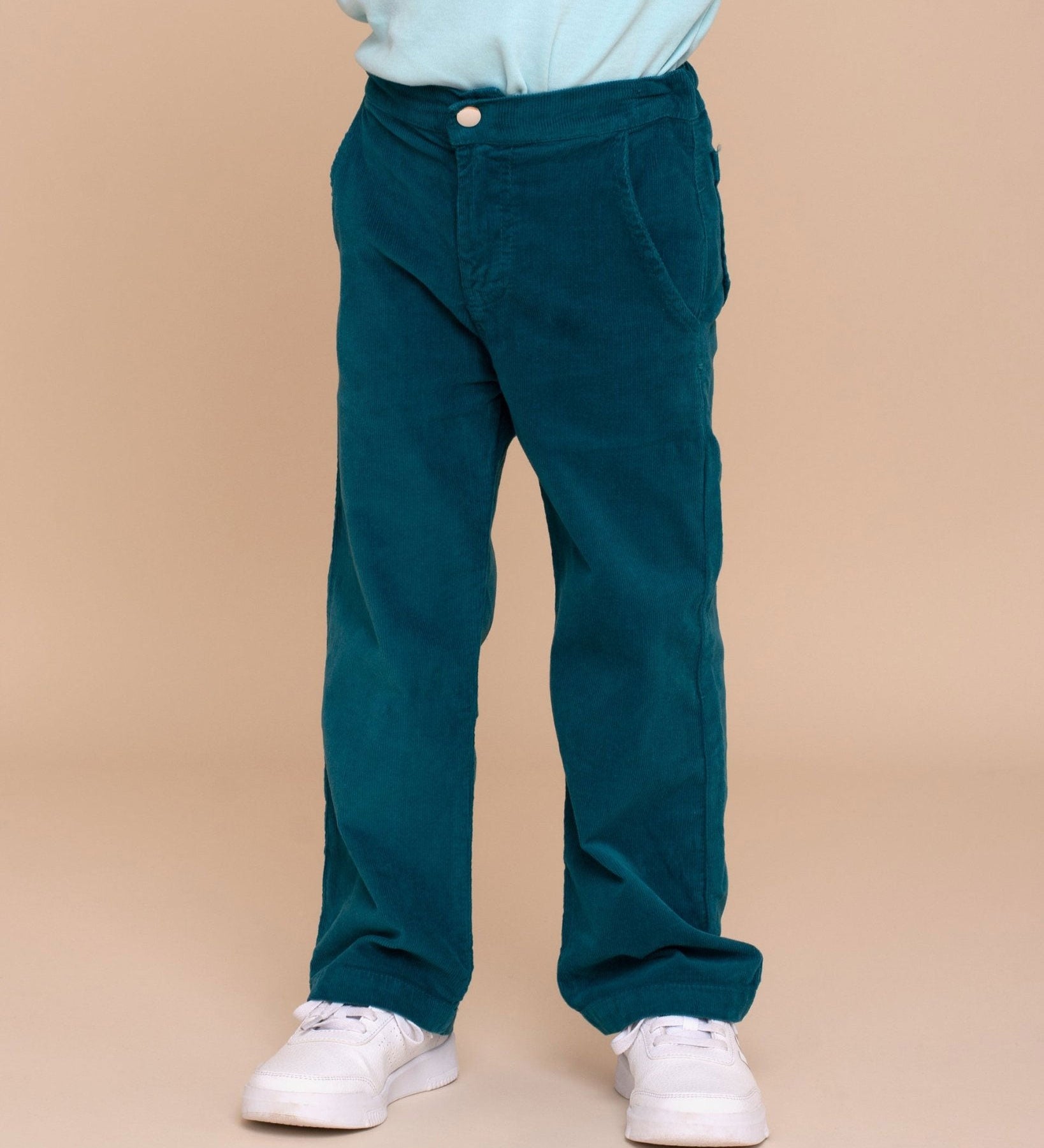 Kids Blue Lake Corduroy Pants – Unisex, Warm & Lightweight - RAPOZZA SQUAD