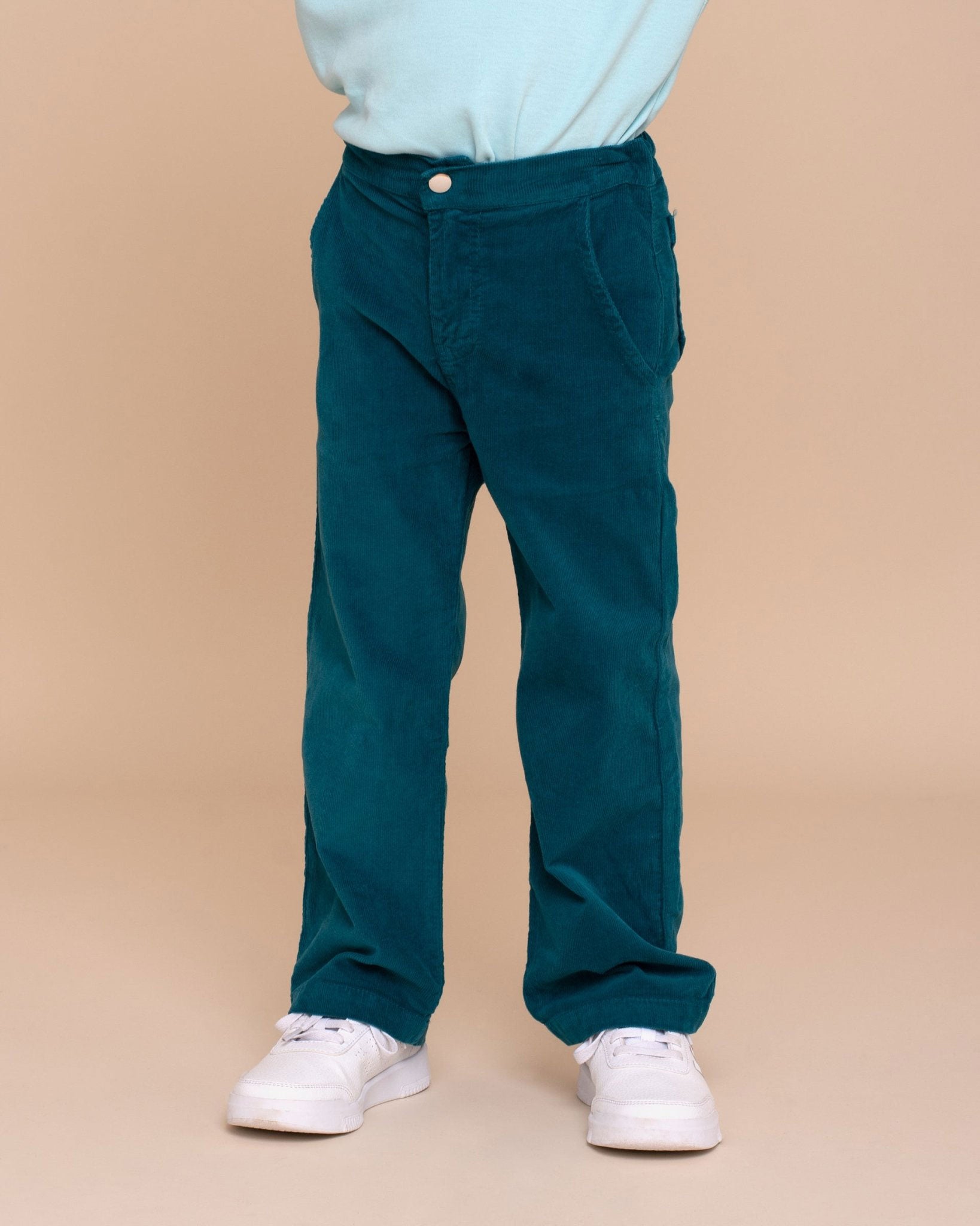 Kids Blue Lake Corduroy Pants – Unisex, Warm & Lightweight - RAPOZZA SQUAD