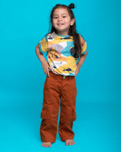 Kids Cargo Pants Brown| Adjustable Waist & Pockets - RAPOZZA SQUAD