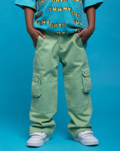 Kids Cargo Pants Green| Adjustable Waist & Pockets - RAPOZZA SQUAD