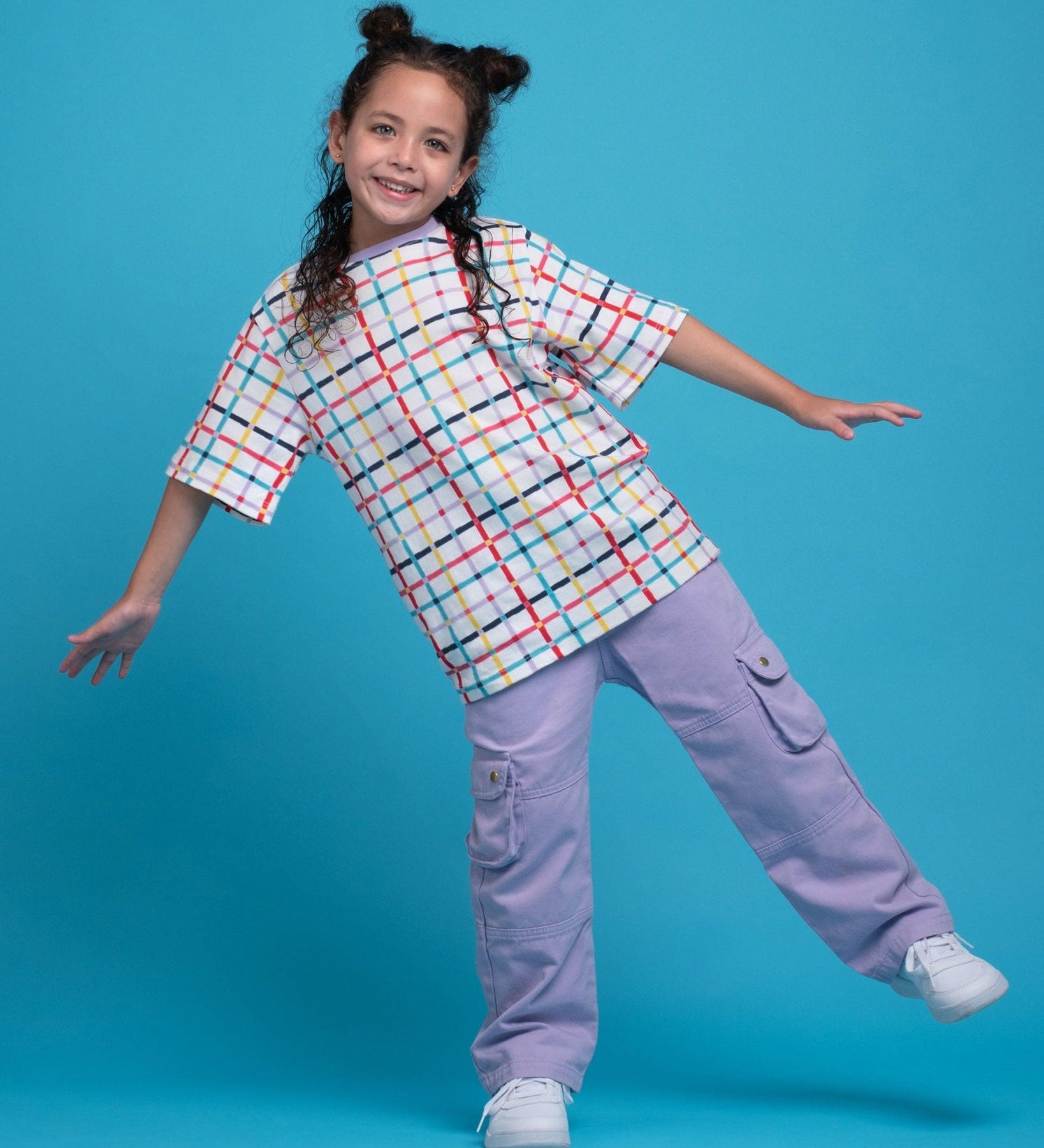 Kids Cargo Pants Lavender | Adjustable Waist & Pockets - RAPOZZA SQUAD