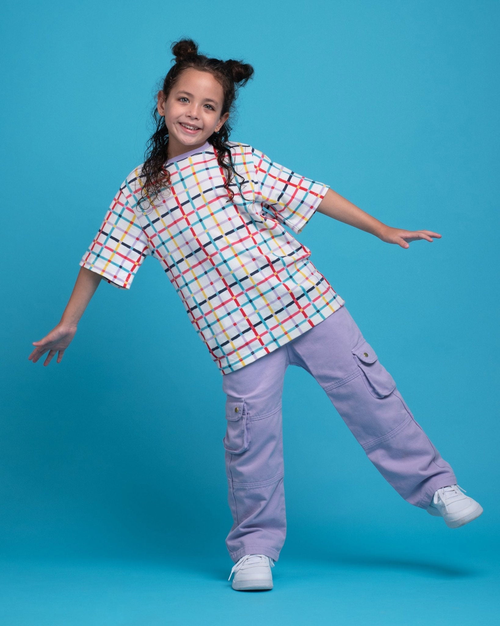 Kids Cargo Pants Lavender | Adjustable Waist & Pockets - RAPOZZA SQUAD