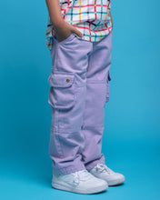 Kids Cargo Pants Lavender | Adjustable Waist & Pockets - RAPOZZA SQUAD