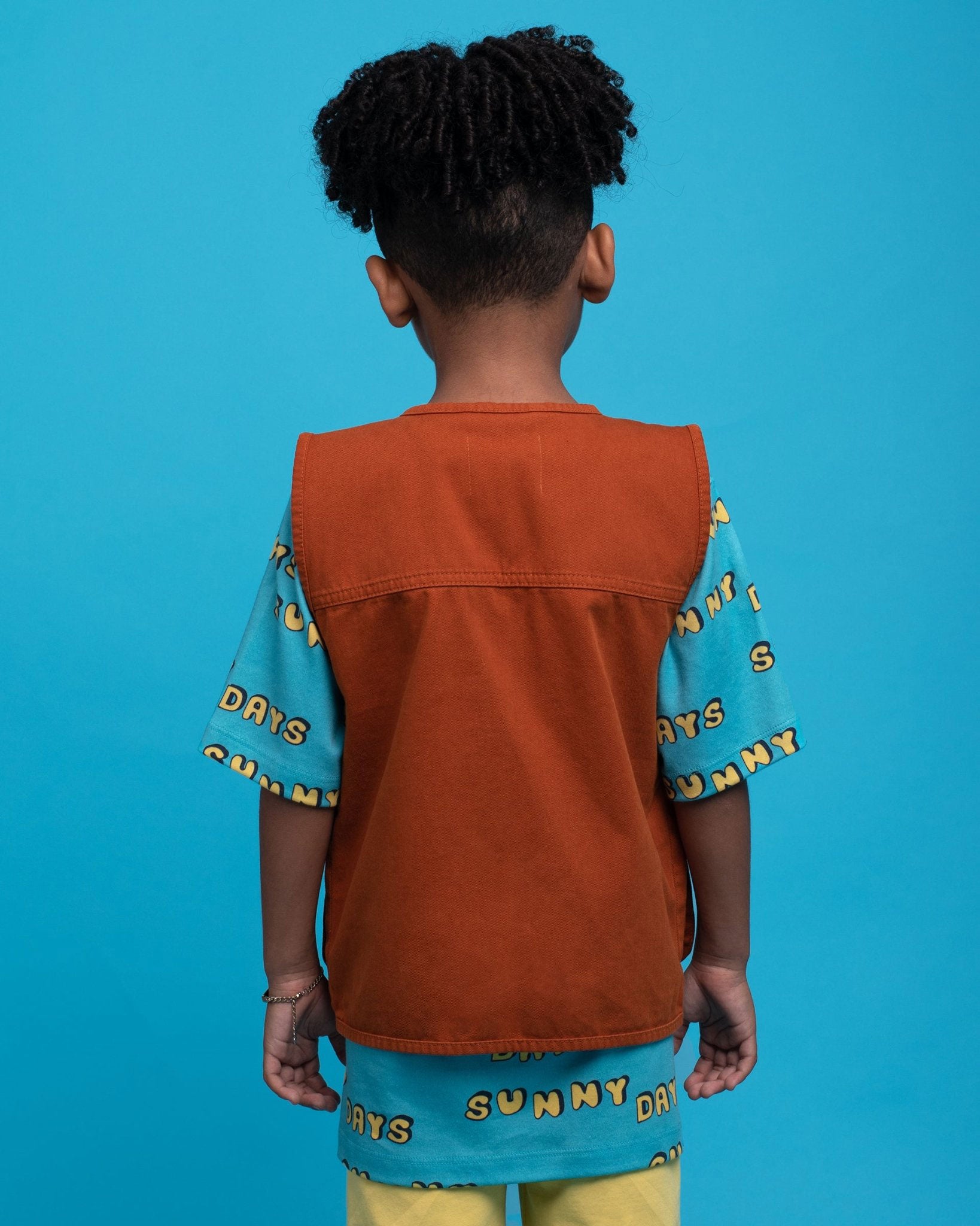 Kids Cargo Utility Vest Brown | Multi Pocket Zip Up - RAPOZZA SQUAD