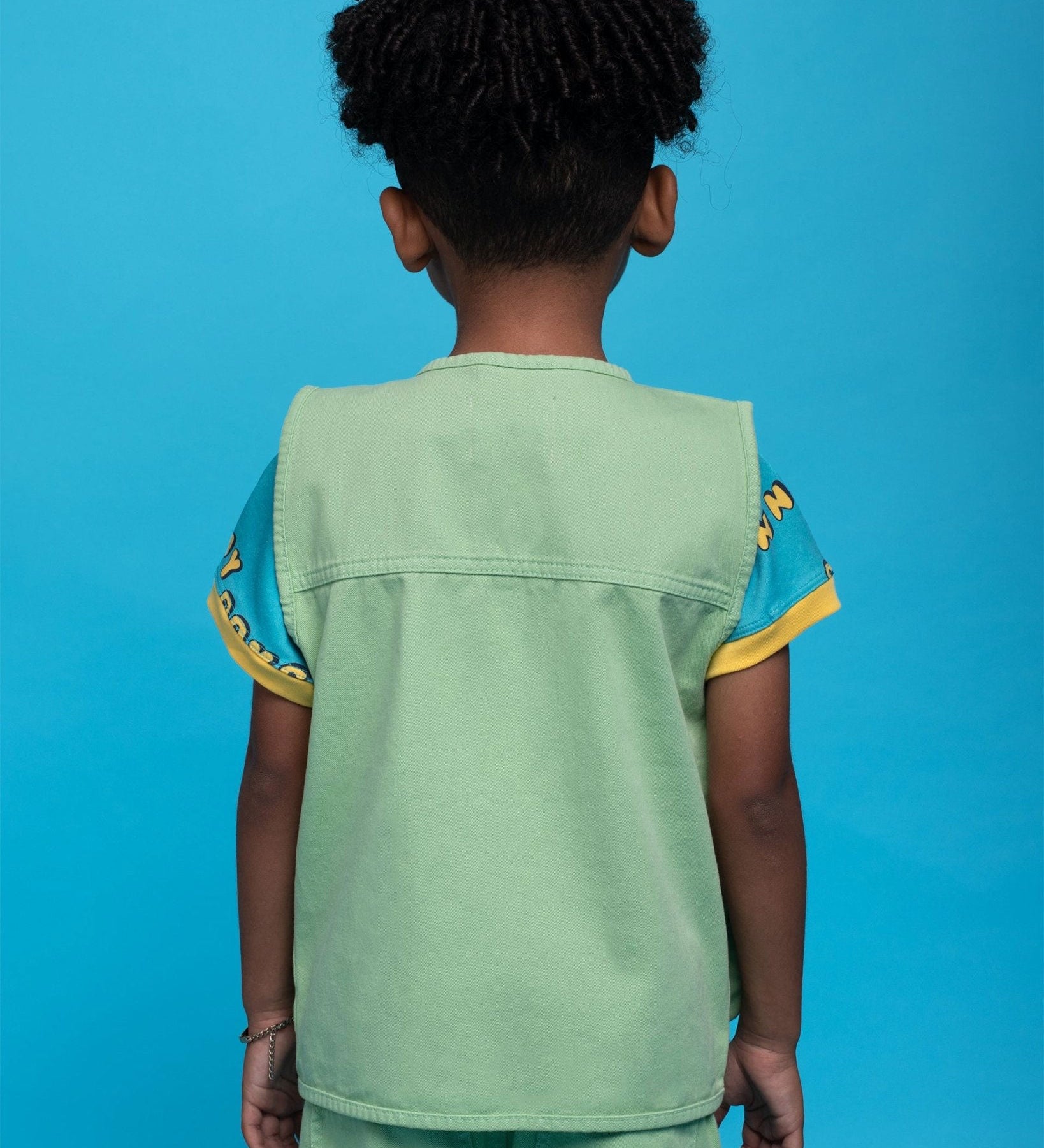 Kids Cargo Utility Vest Green | Multi Pocket Zip Up - RAPOZZA SQUAD