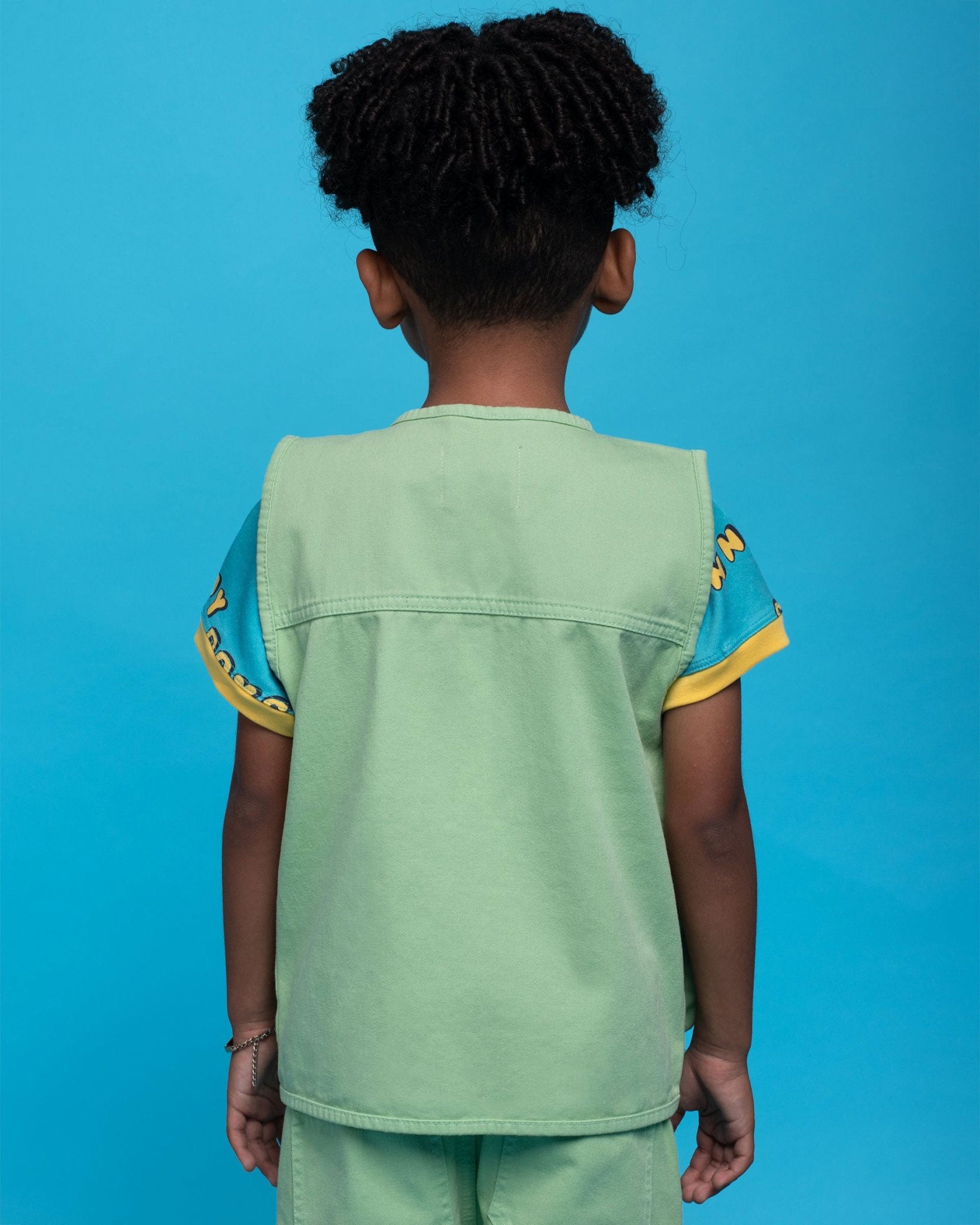 Kids Cargo Utility Vest Green | Multi Pocket Zip Up - RAPOZZA SQUAD