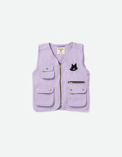 Kids Cargo Utility Vest Green | Multi Pocket Zip Up - RAPOZZA SQUAD