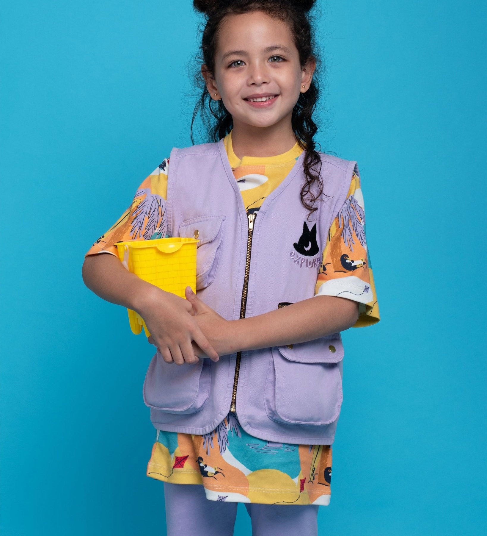 Kids Cargo Utility Vest Green | Multi Pocket Zip Up - RAPOZZA SQUAD