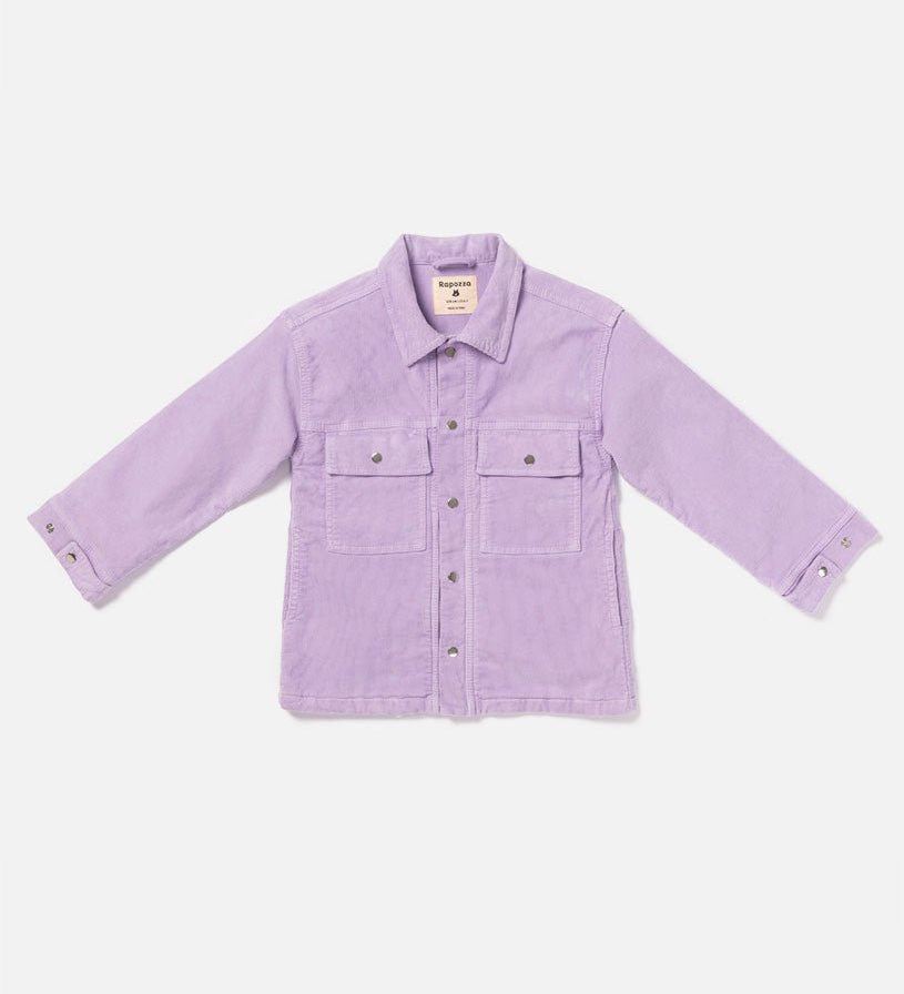 Kids Lavender Corduroy Jacket - Unisex, Warm & Lightweight Outerwear - RAPOZZA SQUAD
