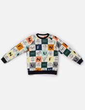 Kids Pima Cotton Sweatshirt Fungi Print | Soft Organic Pullover - RAPOZZA SQUAD