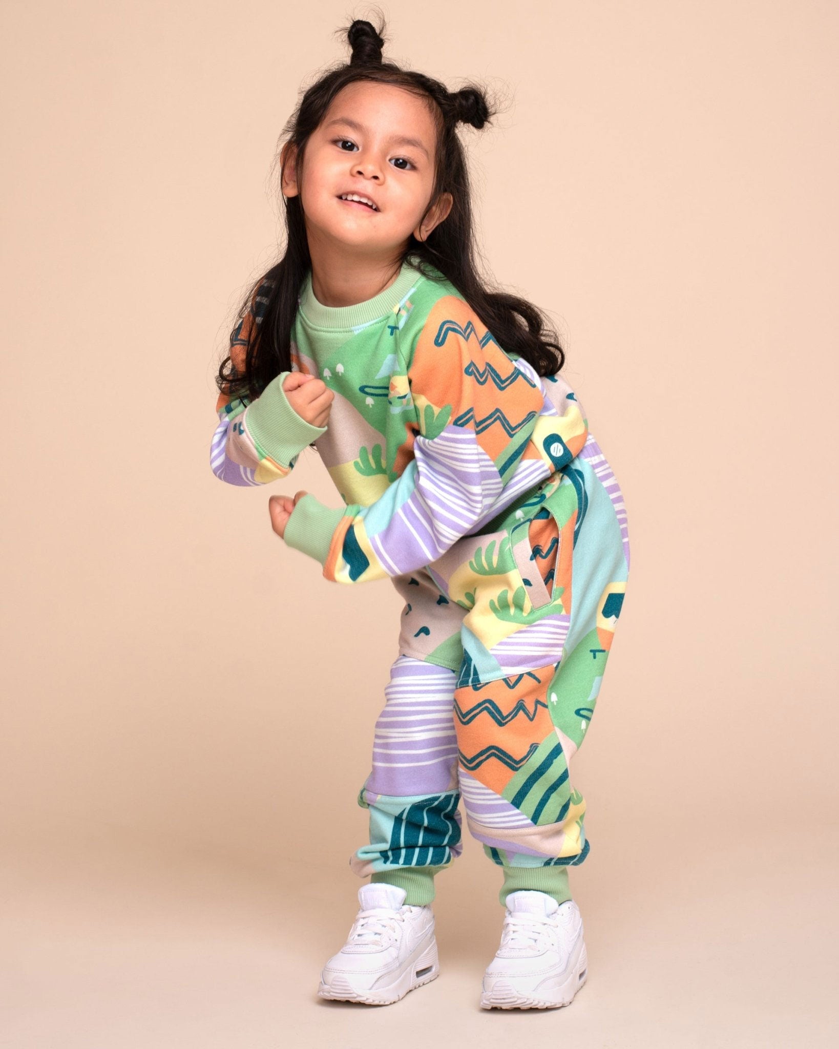 Kids Pima Cotton Sweatshirt Landscape Print | Soft Organic Pullover - RAPOZZA SQUAD