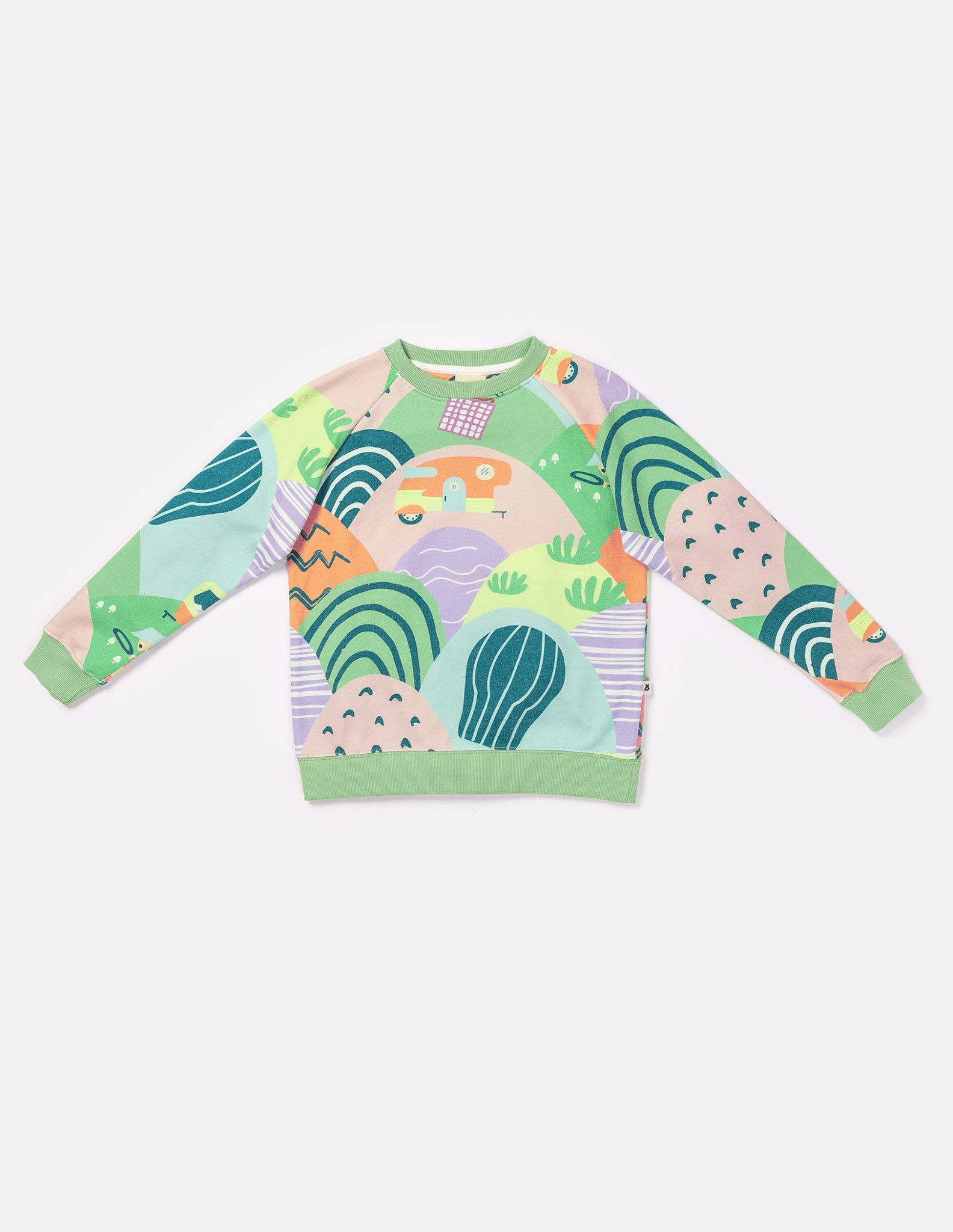 Kids Pima Cotton Sweatshirt Landscape Print | Soft Organic Pullover - RAPOZZA SQUAD
