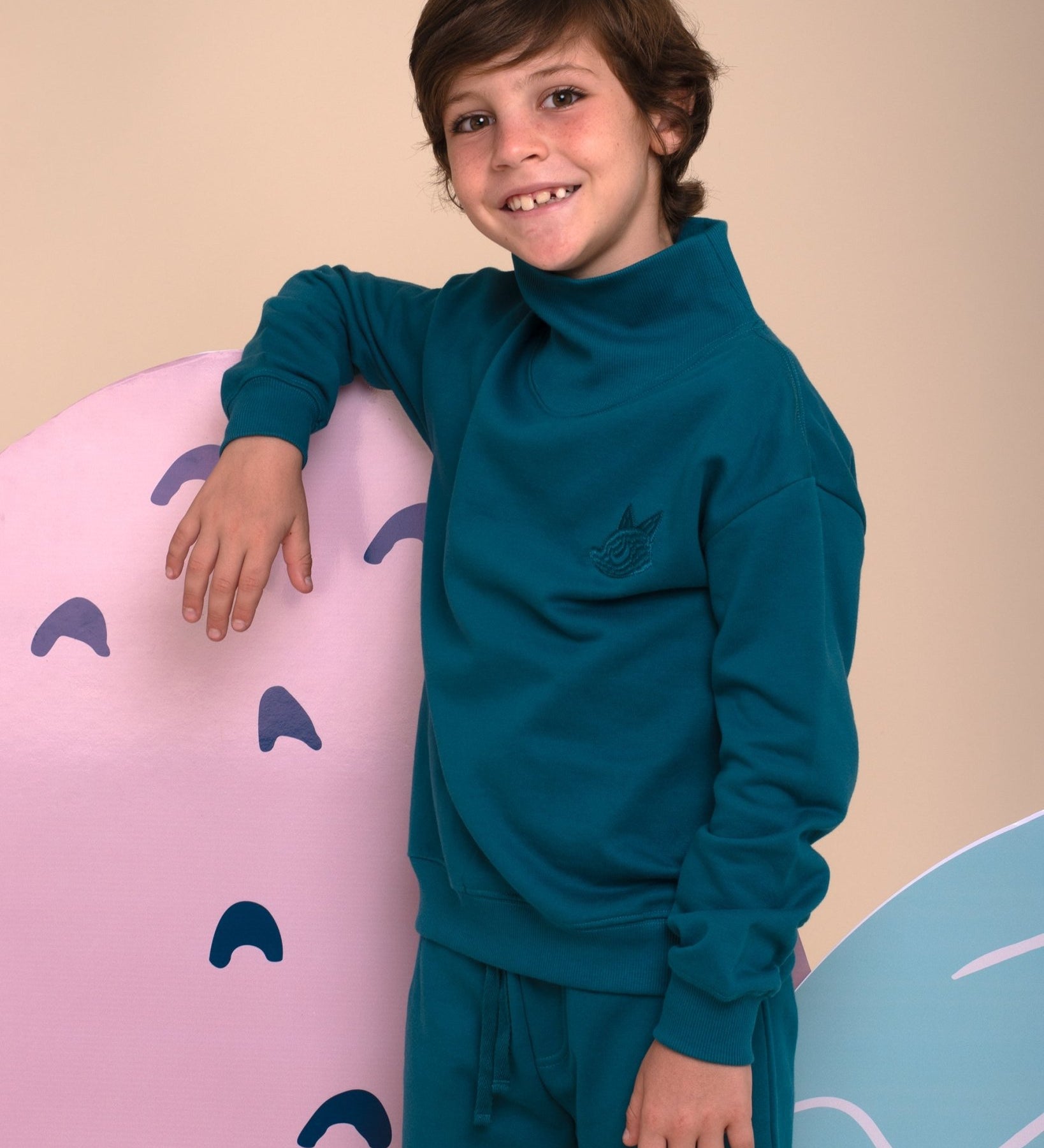 Pima Cotton Funnelneck Sweatshirt - RAPOZZA SQUAD