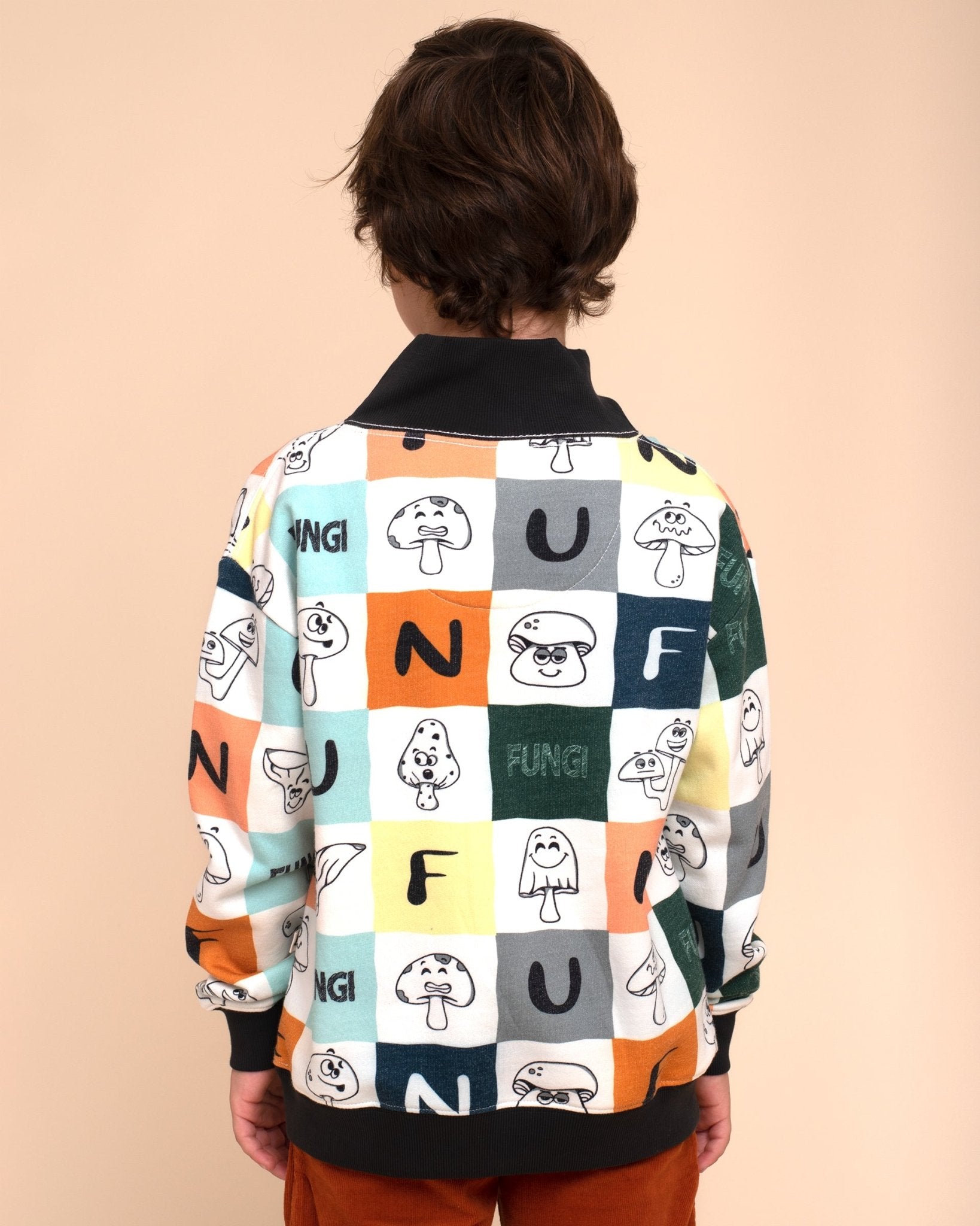 Pima Cotton Funnelneck Sweatshirt - Fungi - RAPOZZA SQUAD