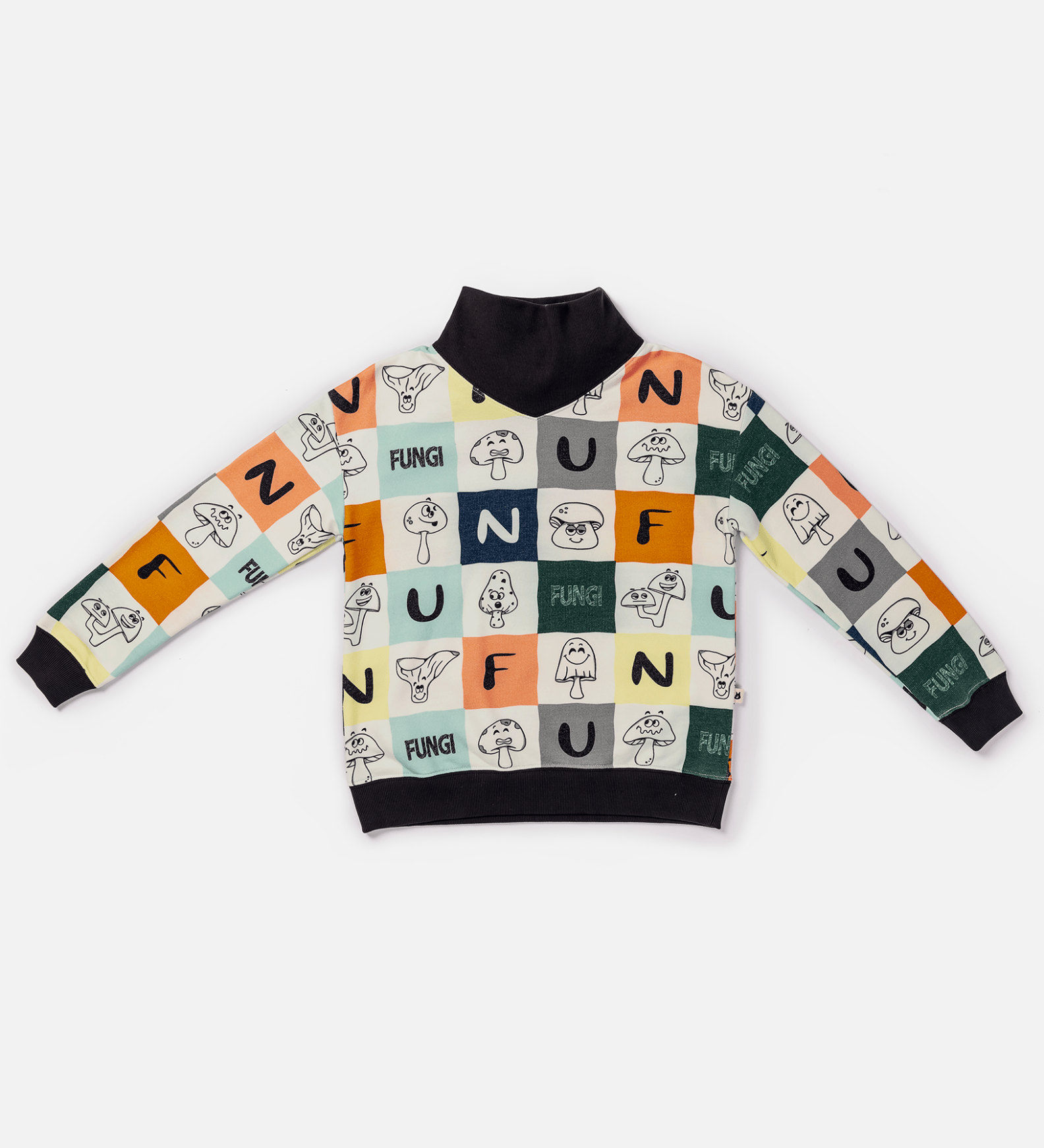 Pima Cotton Funnelneck Sweatshirt - Fungi - RAPOZZA SQUAD