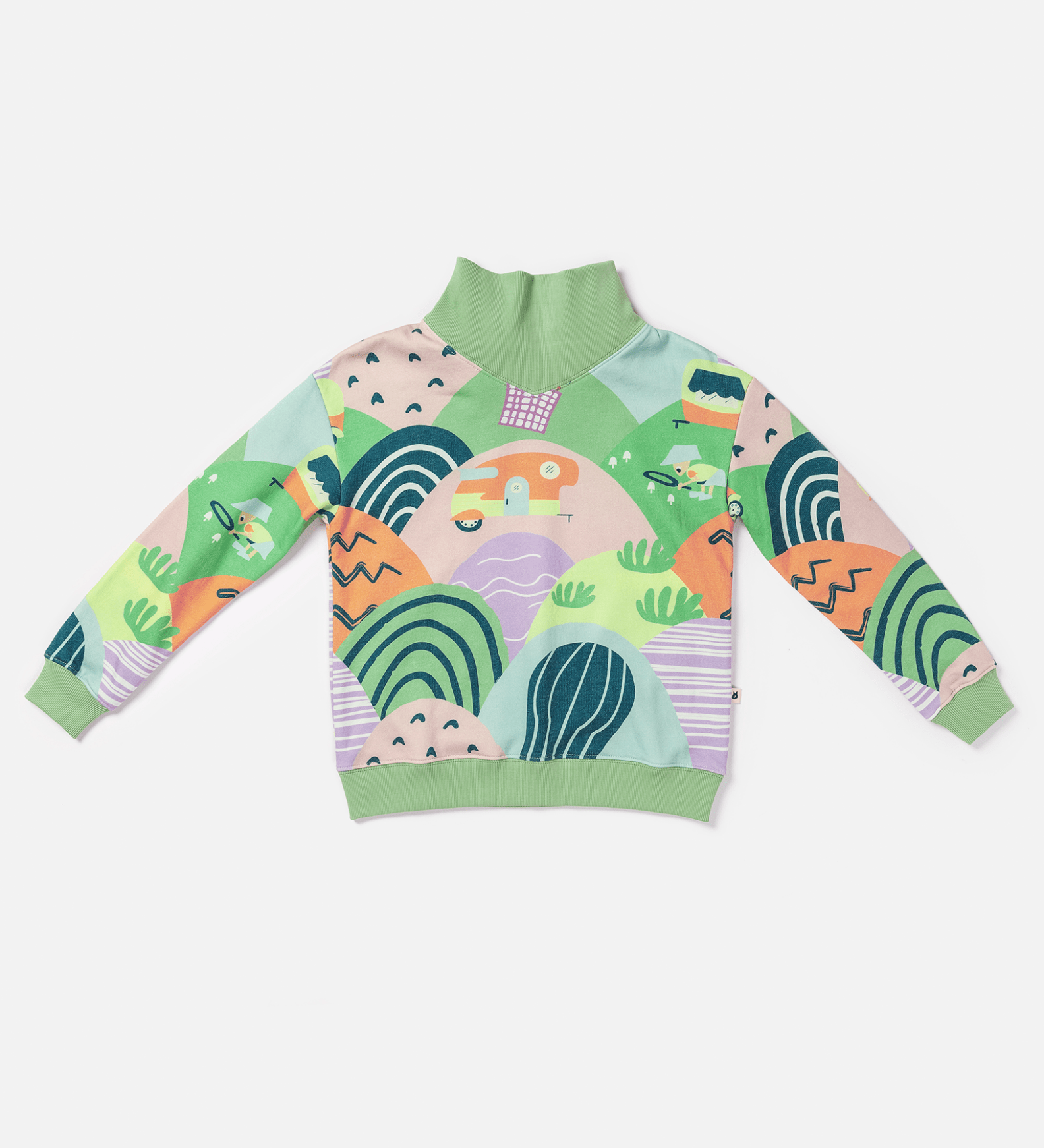 Pima Cotton Funnelneck Sweatshirt - Landscape - RAPOZZA SQUAD