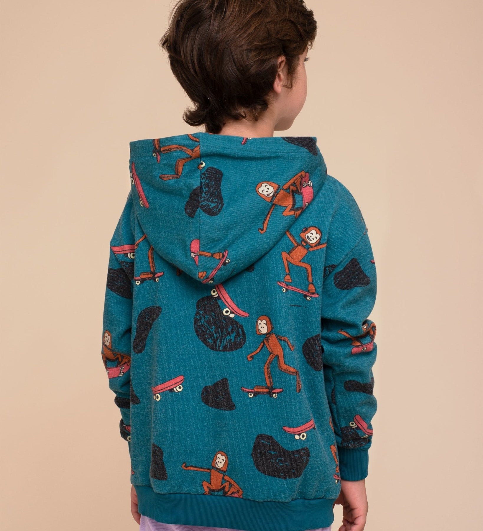 Pima Cotton Hoodie - Heathered Retro Skater Sas - RAPOZZA SQUAD