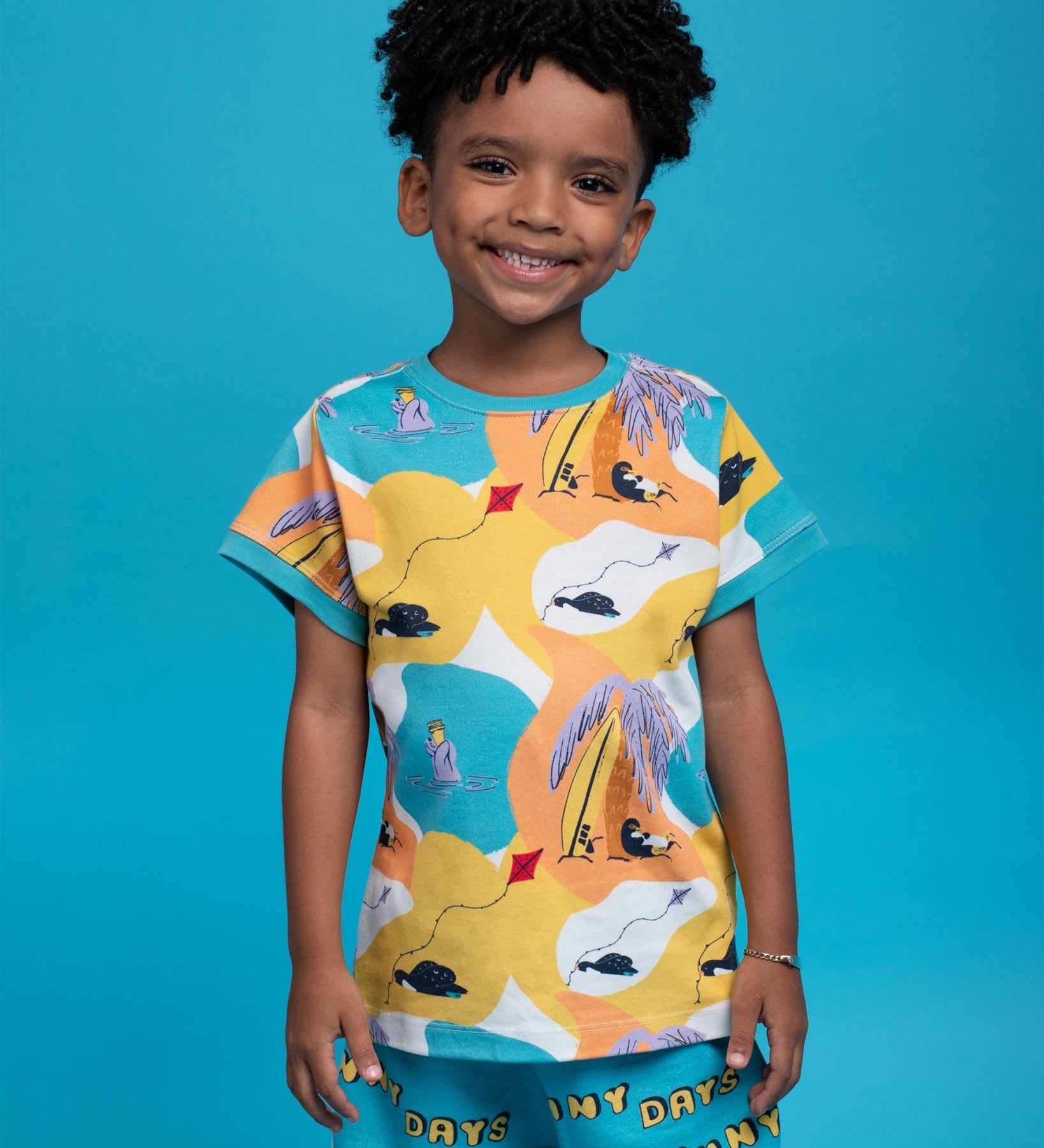 Pima Cotton Short Sleeve Retro Tee - Daydream - RAPOZZA SQUAD