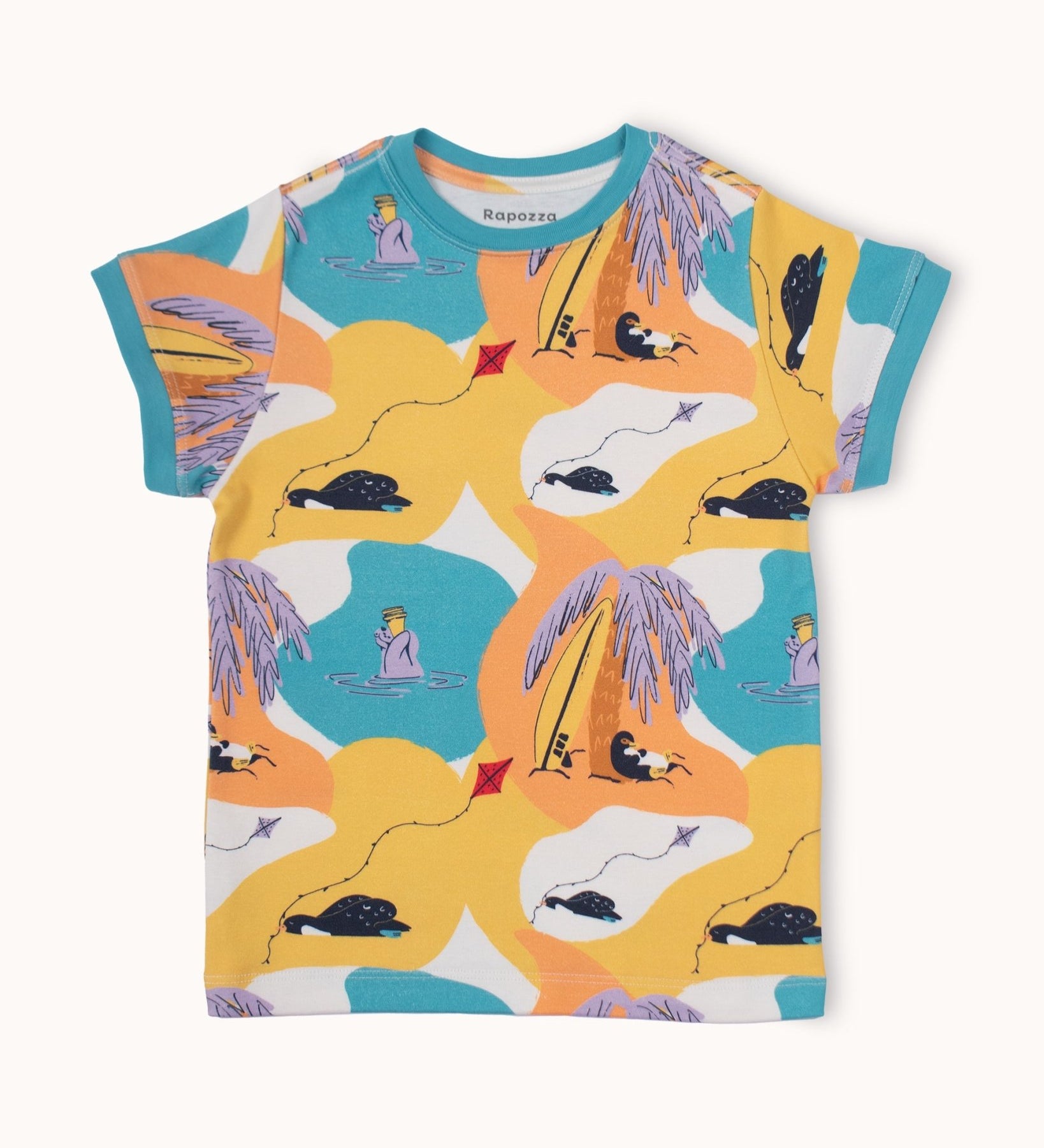 Pima Cotton Short Sleeve Retro Tee - Daydream - RAPOZZA SQUAD