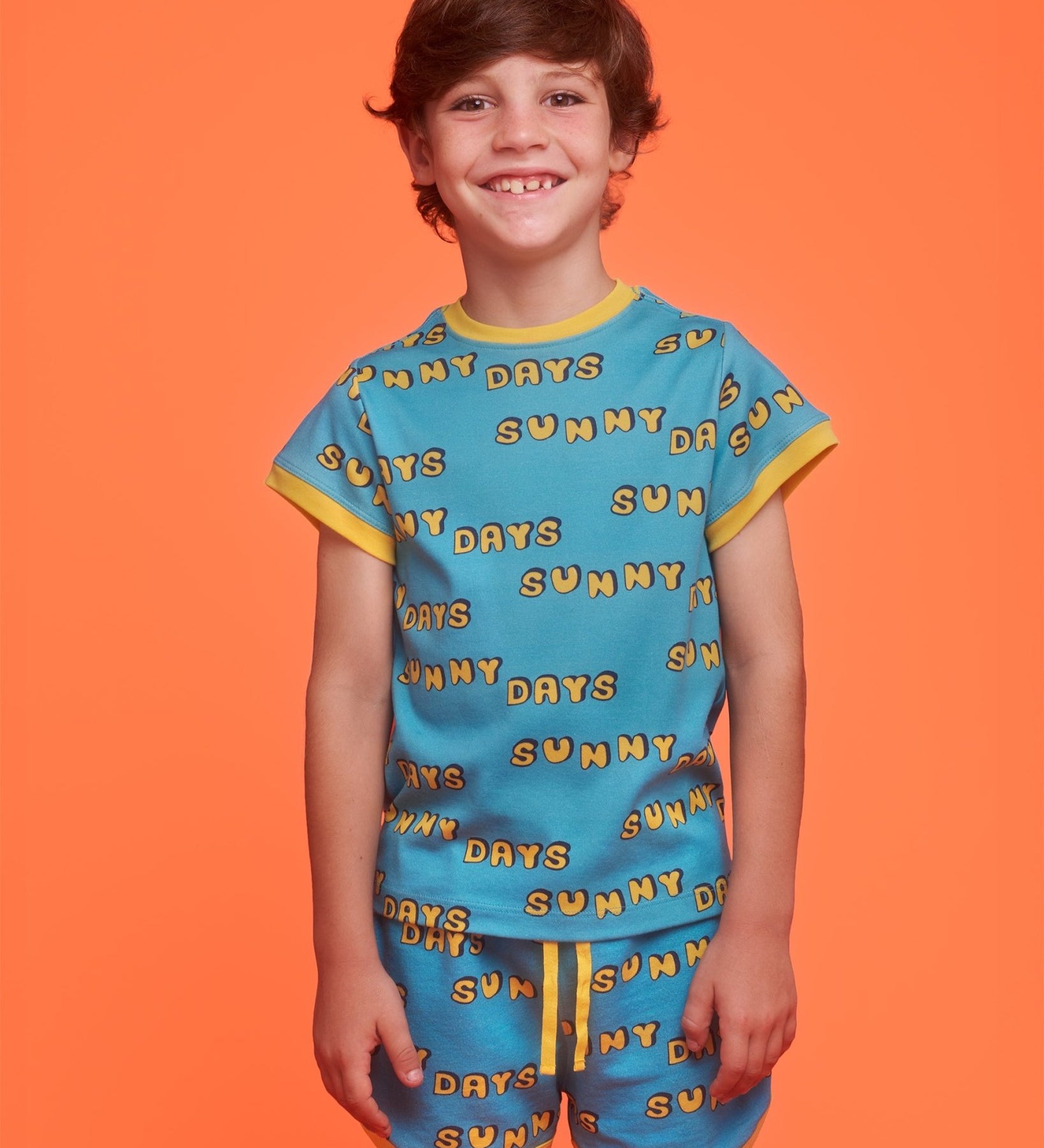 Pima Cotton Short Sleeve Retro Tee - Sunny Days - RAPOZZA SQUAD