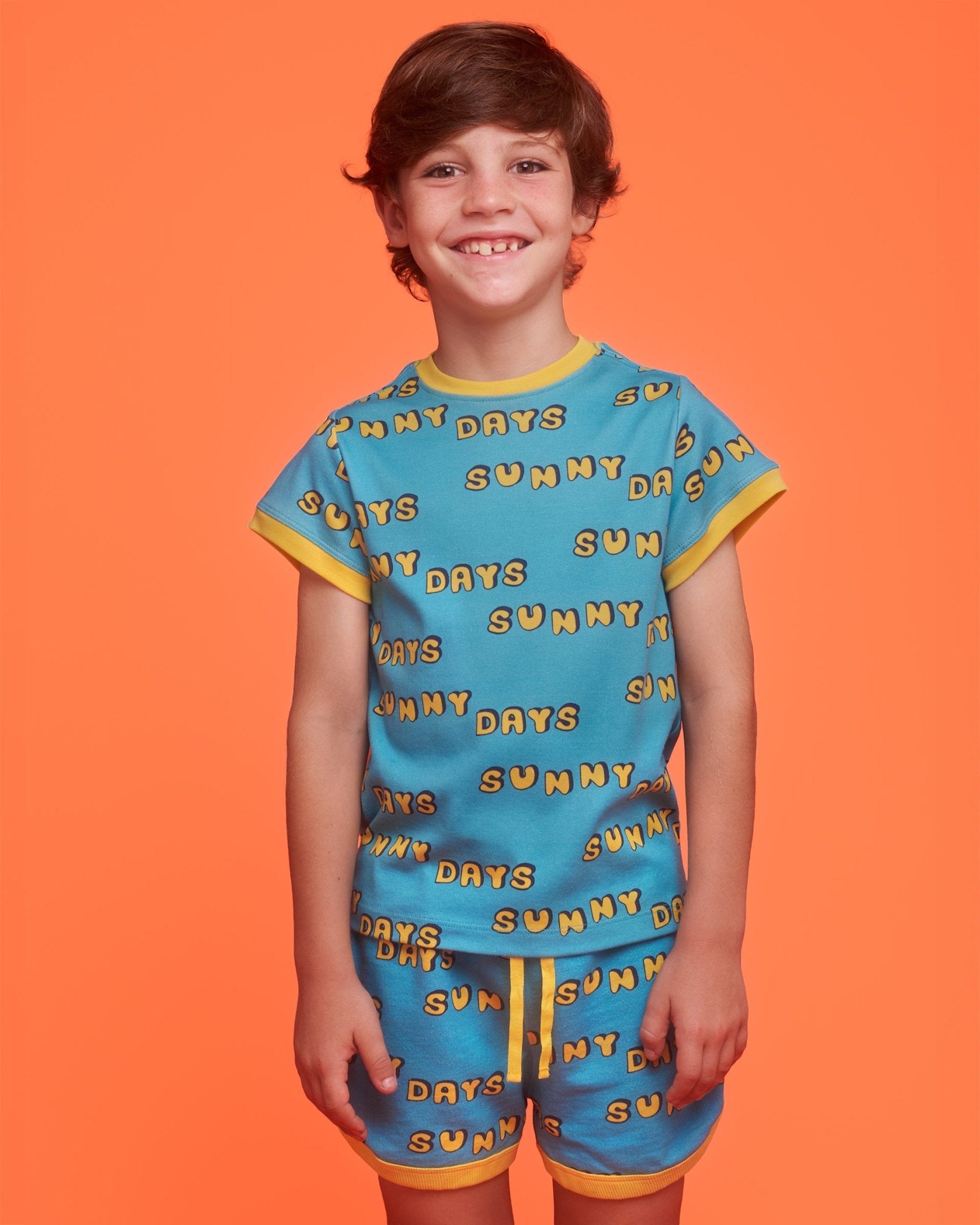 Pima Cotton Short Sleeve Retro Tee - Sunny Days - RAPOZZA SQUAD