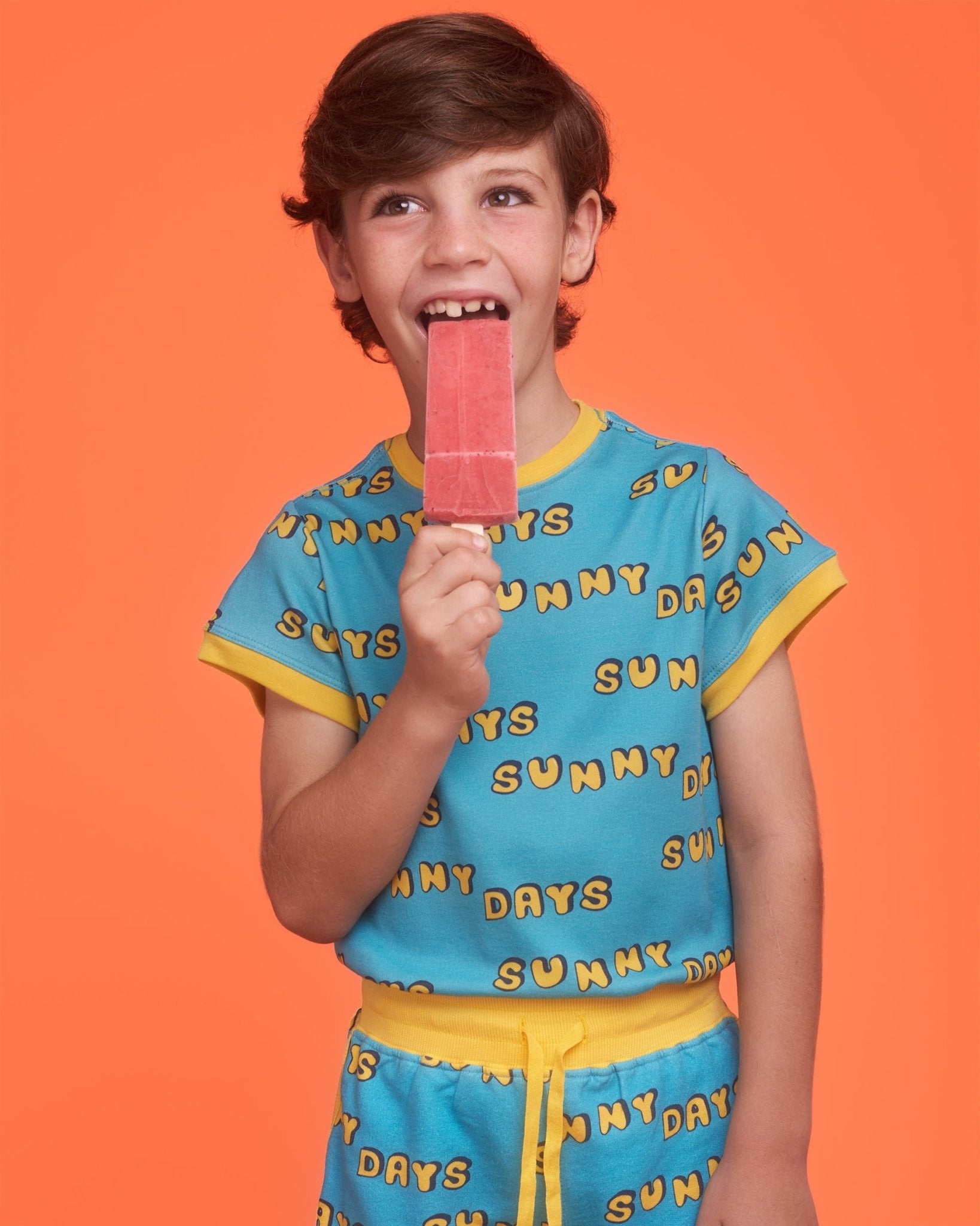 Pima Cotton Short Sleeve Retro Tee - Sunny Days - RAPOZZA SQUAD