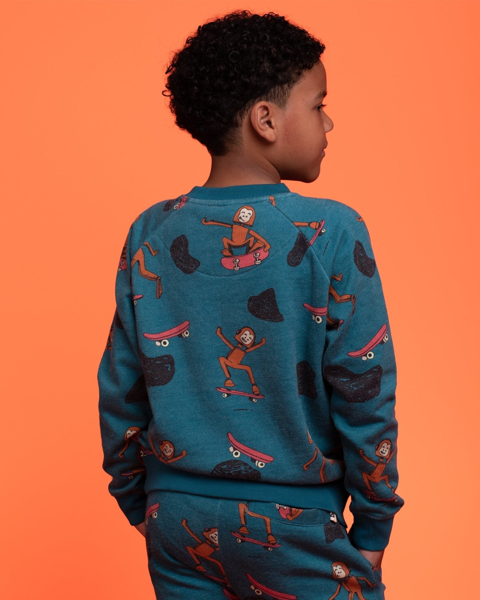 Pima Cotton Sweatshirt - Heathered Retro Skater Sas - RAPOZZA SQUAD