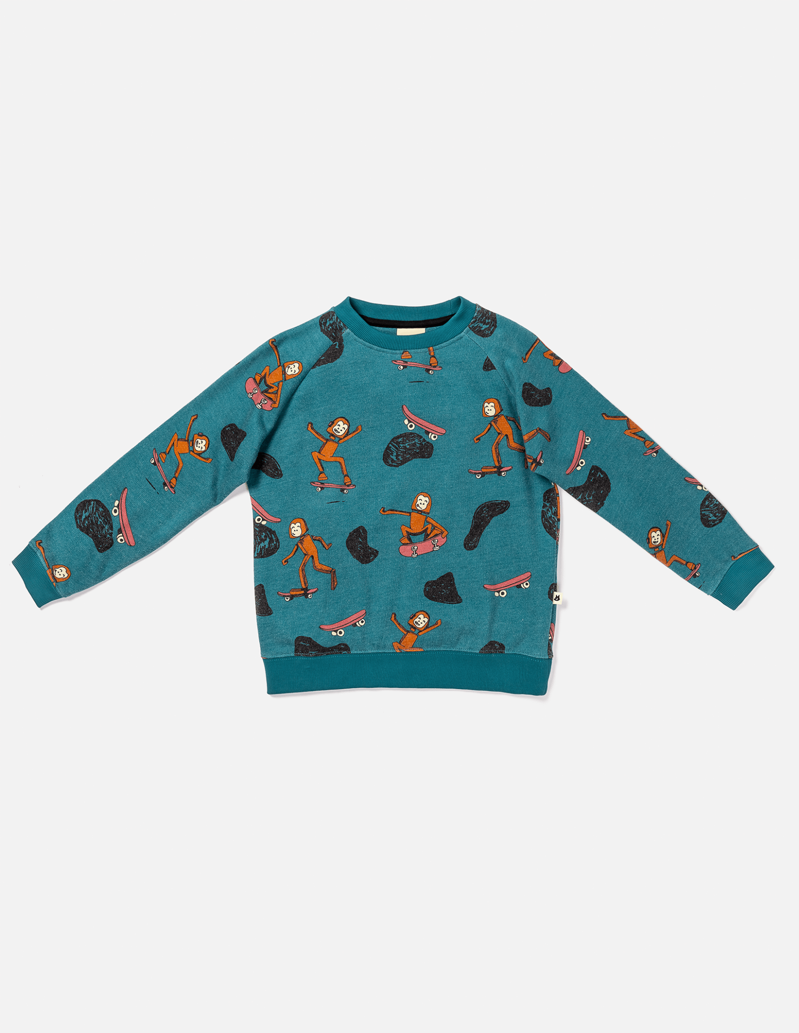 Pima Cotton Sweatshirt - Heathered Retro Skater Sas - RAPOZZA SQUAD