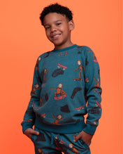 Pima Cotton Sweatshirt - Heathered Retro Skater Sas - RAPOZZA SQUAD