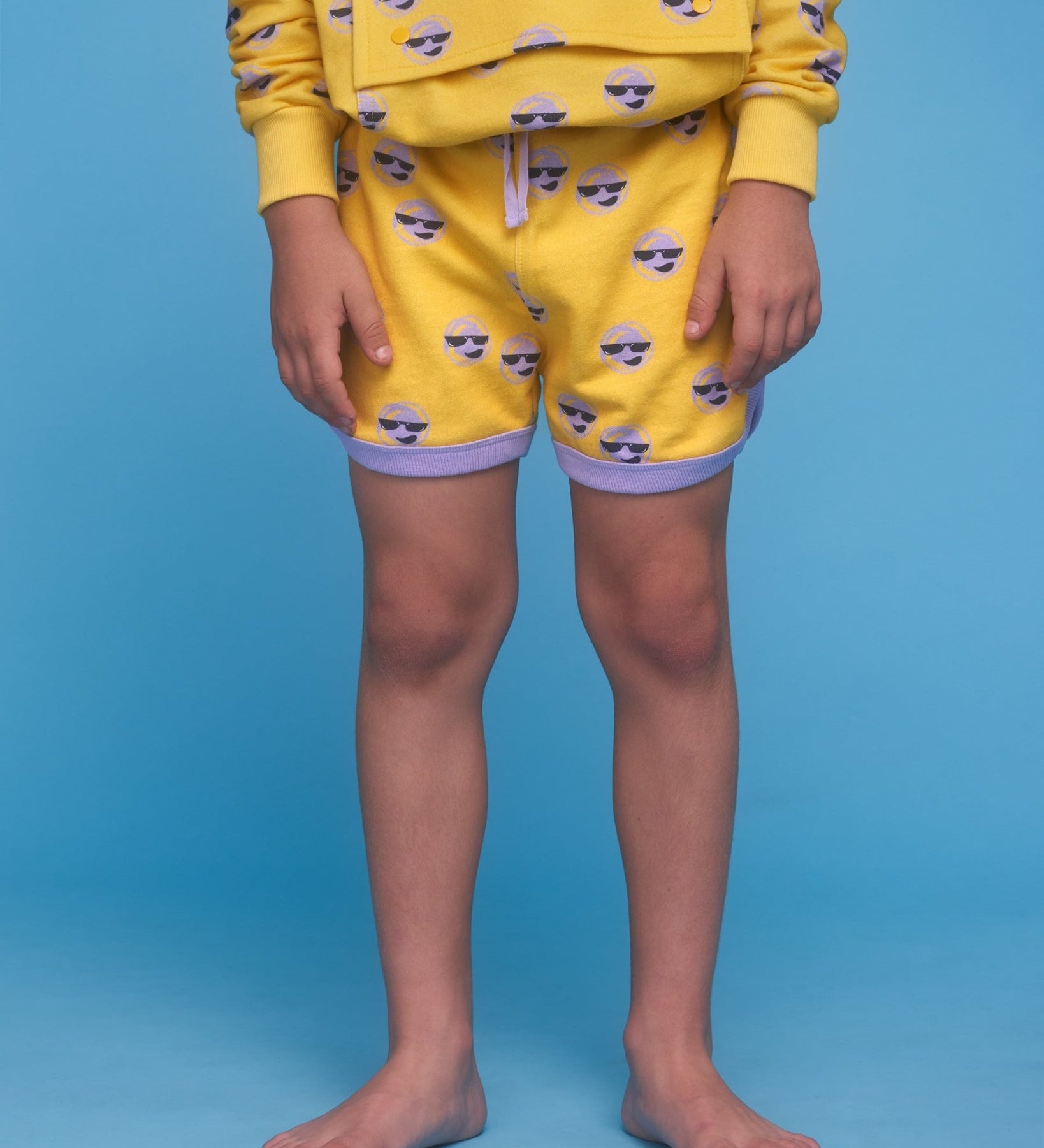 Retro Shorts - Purple Sun - RAPOZZA SQUAD