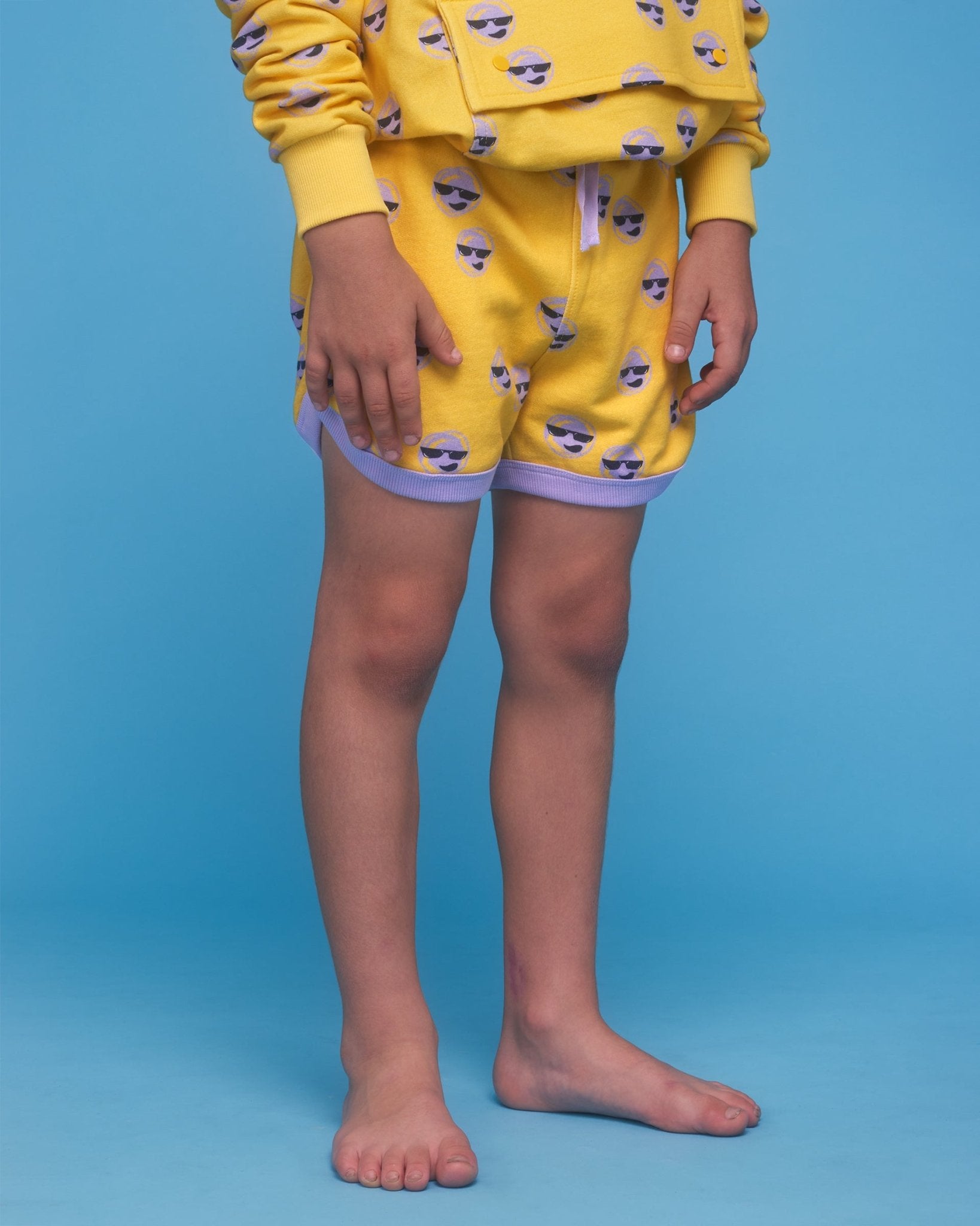 Retro Shorts - Purple Sun - RAPOZZA SQUAD