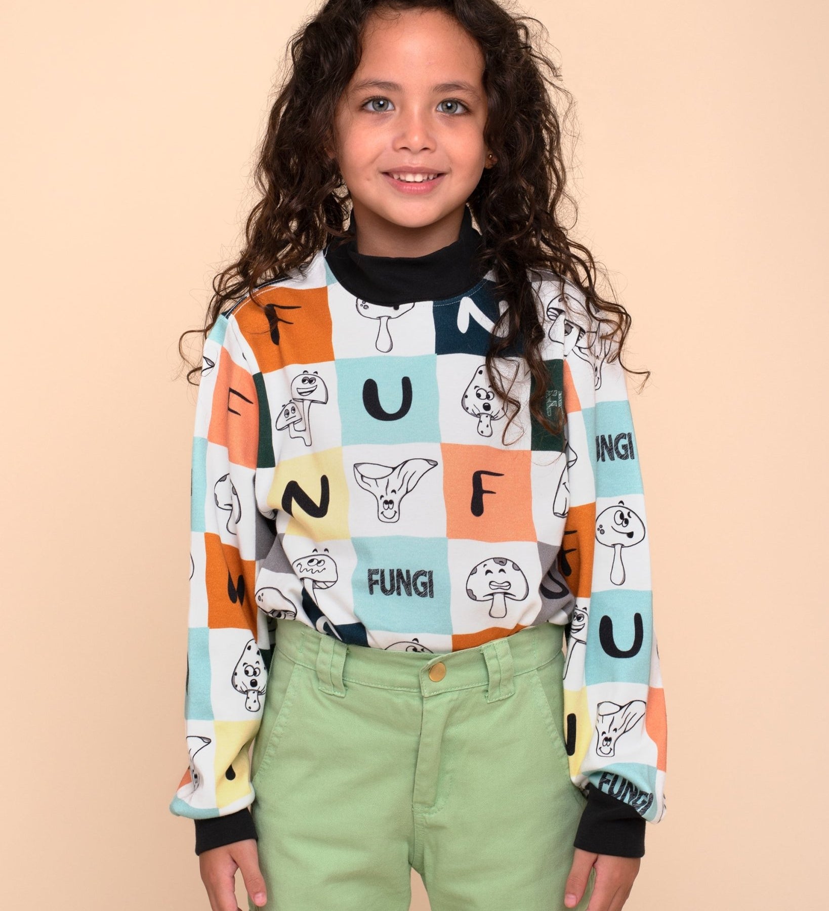 Tangüis Cotton Mock Neck Long Sleeve Tee - Fungi - RAPOZZA SQUAD
