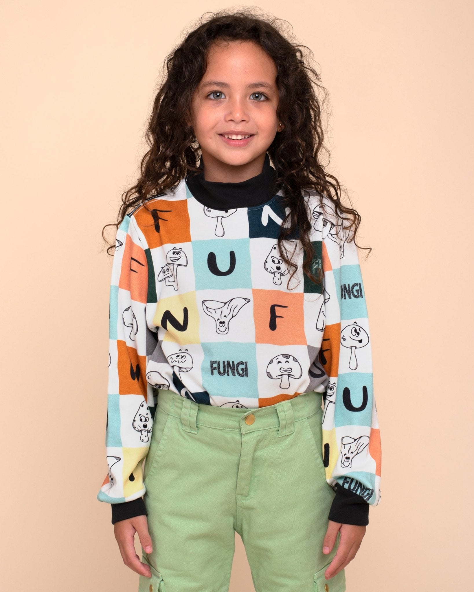 Tangüis Cotton Mock Neck Long Sleeve Tee - Fungi - RAPOZZA SQUAD