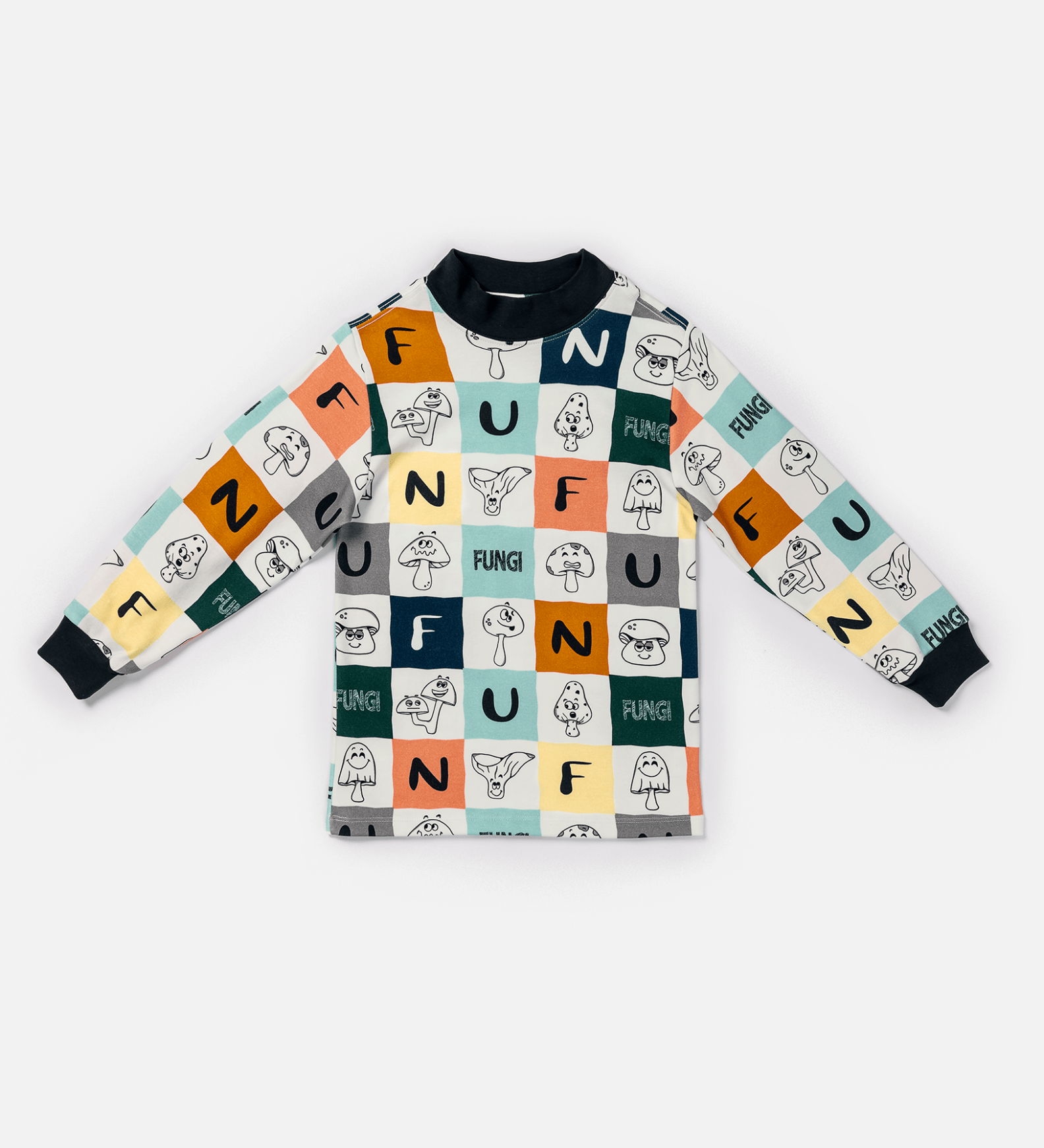 Tangüis Cotton Mock Neck Long Sleeve Tee - Fungi - RAPOZZA SQUAD