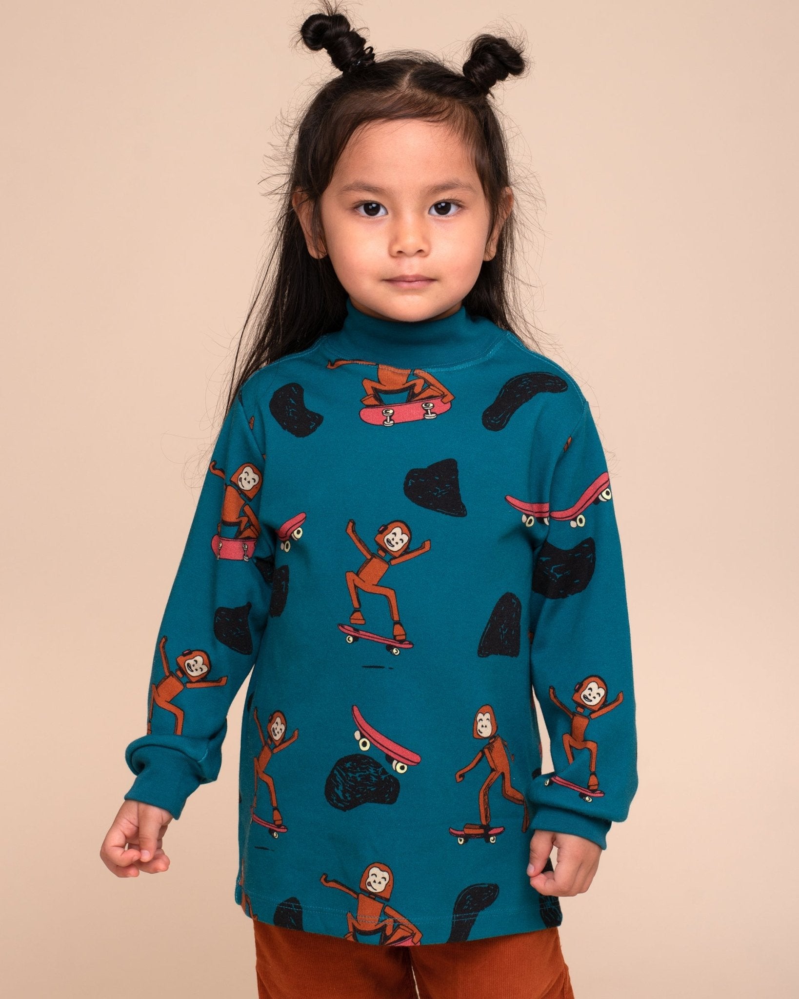 Tangüis Cotton Mock Neck Long Sleeve Tee - Skater Sas - RAPOZZA SQUAD