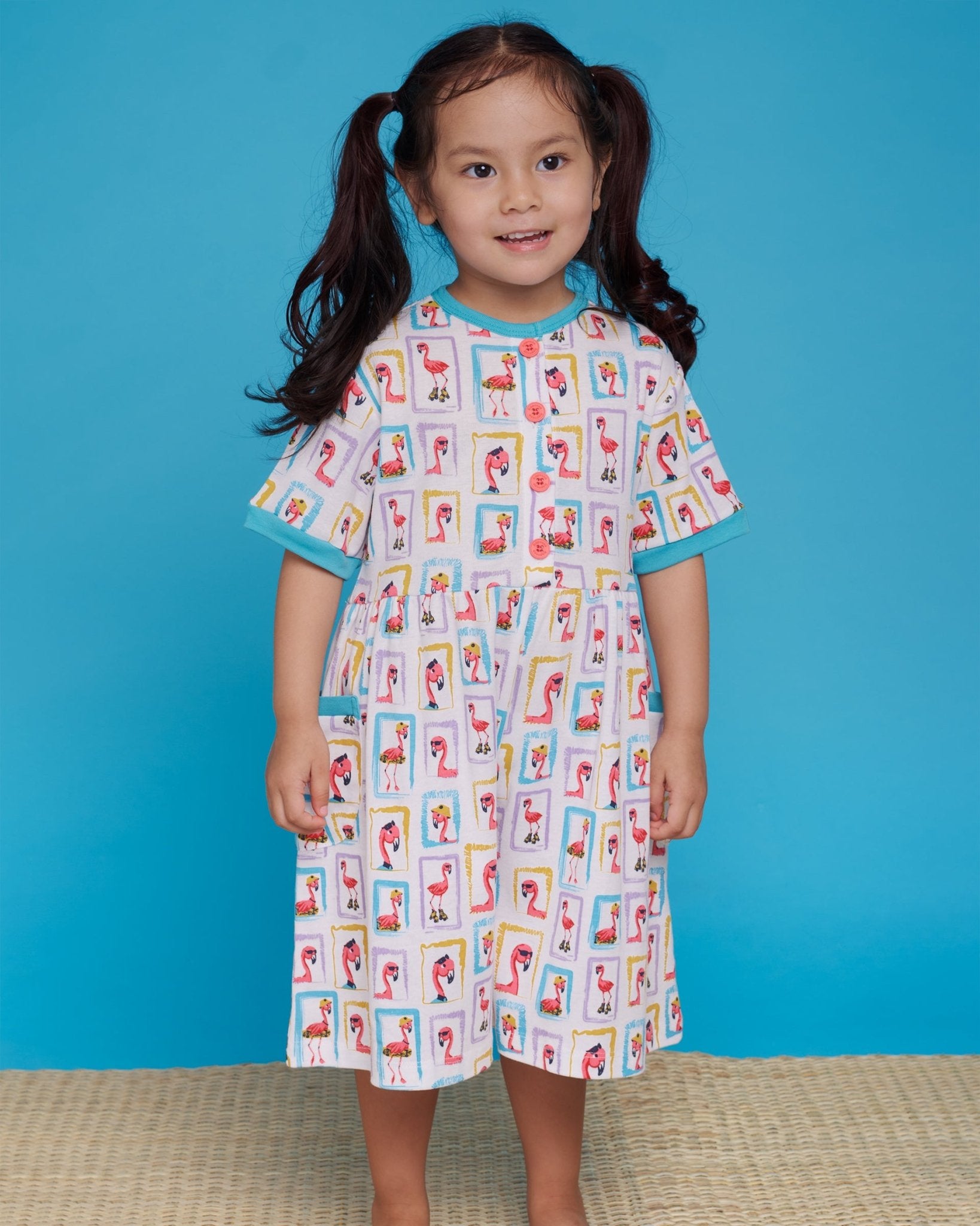 Wide leg Ribbed Romper - Flamingo - RAPOZZA SQUAD